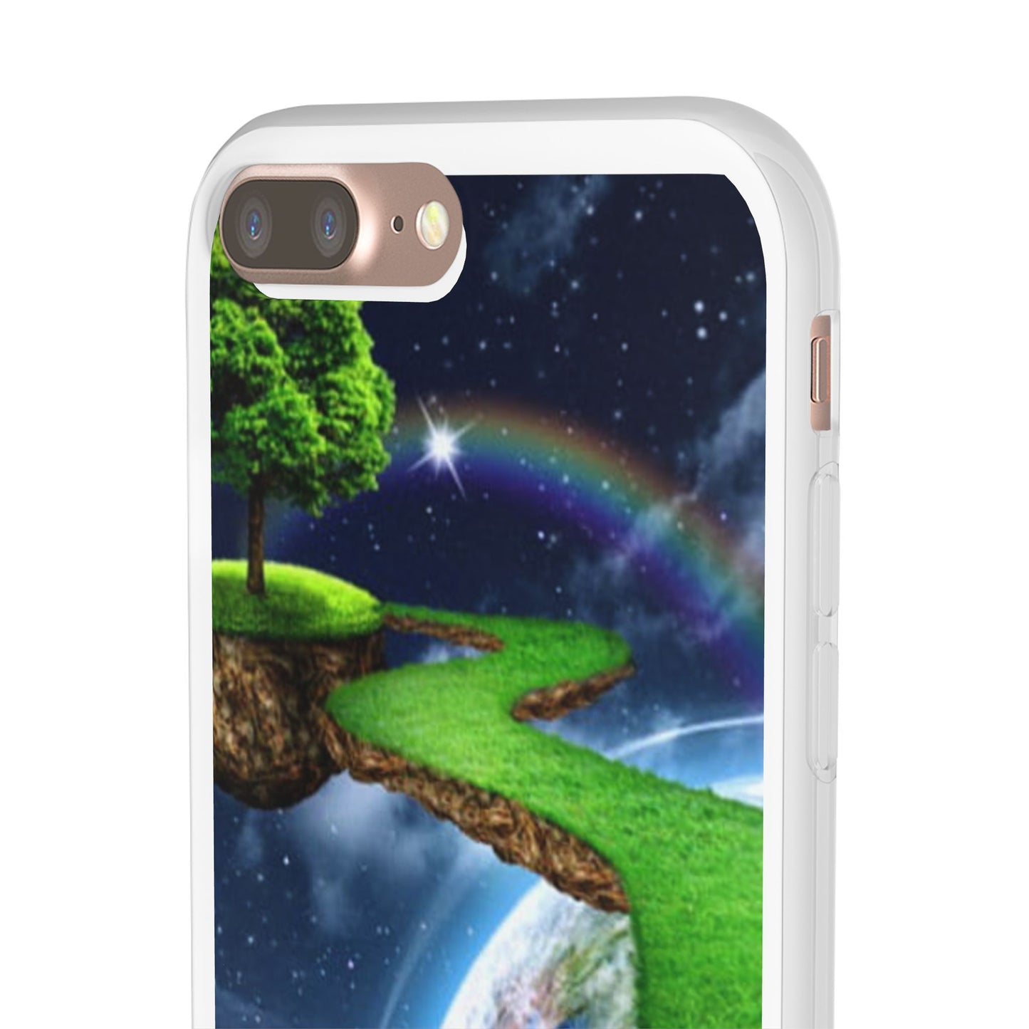 Dreamy Landscape Phone Case, Eco-Friendly Cell Phone Cover, Nature Inspired Gift, Aesthetic Mobile Case, Vibrant Rainbow Design