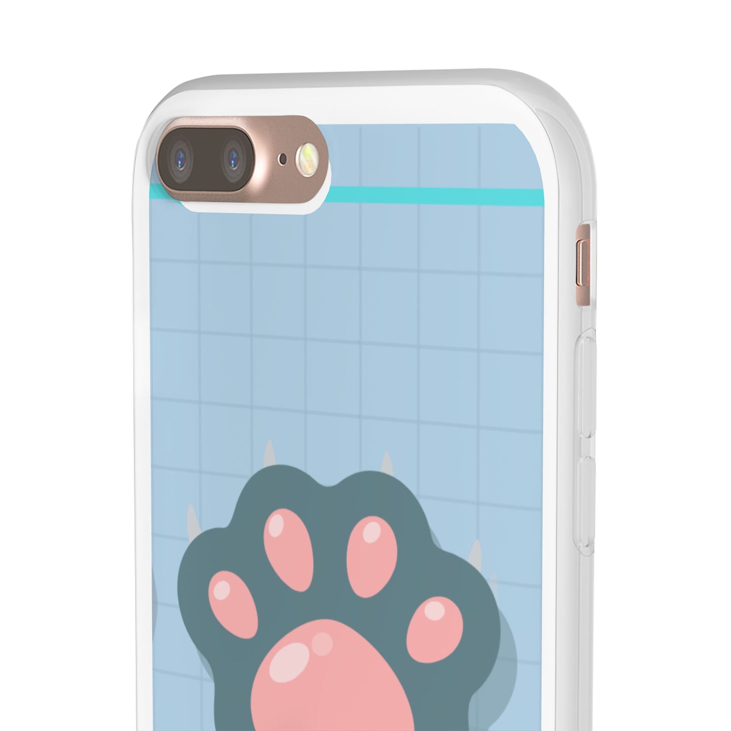 Paw Print Phone Case, Cute Pet Lover Flexi Cases, Dog Cat Accessory, Gift for Animal Lovers, Durable and Stylish Gadget Cover