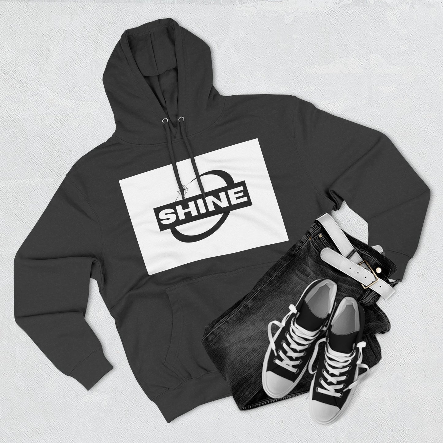 Shine & Aspire Fleece Hoodie - Cozy Sweatshirt for Inspiration, Perfect for Gifts, Winter Wear, Motivational Apparel, Casual Style