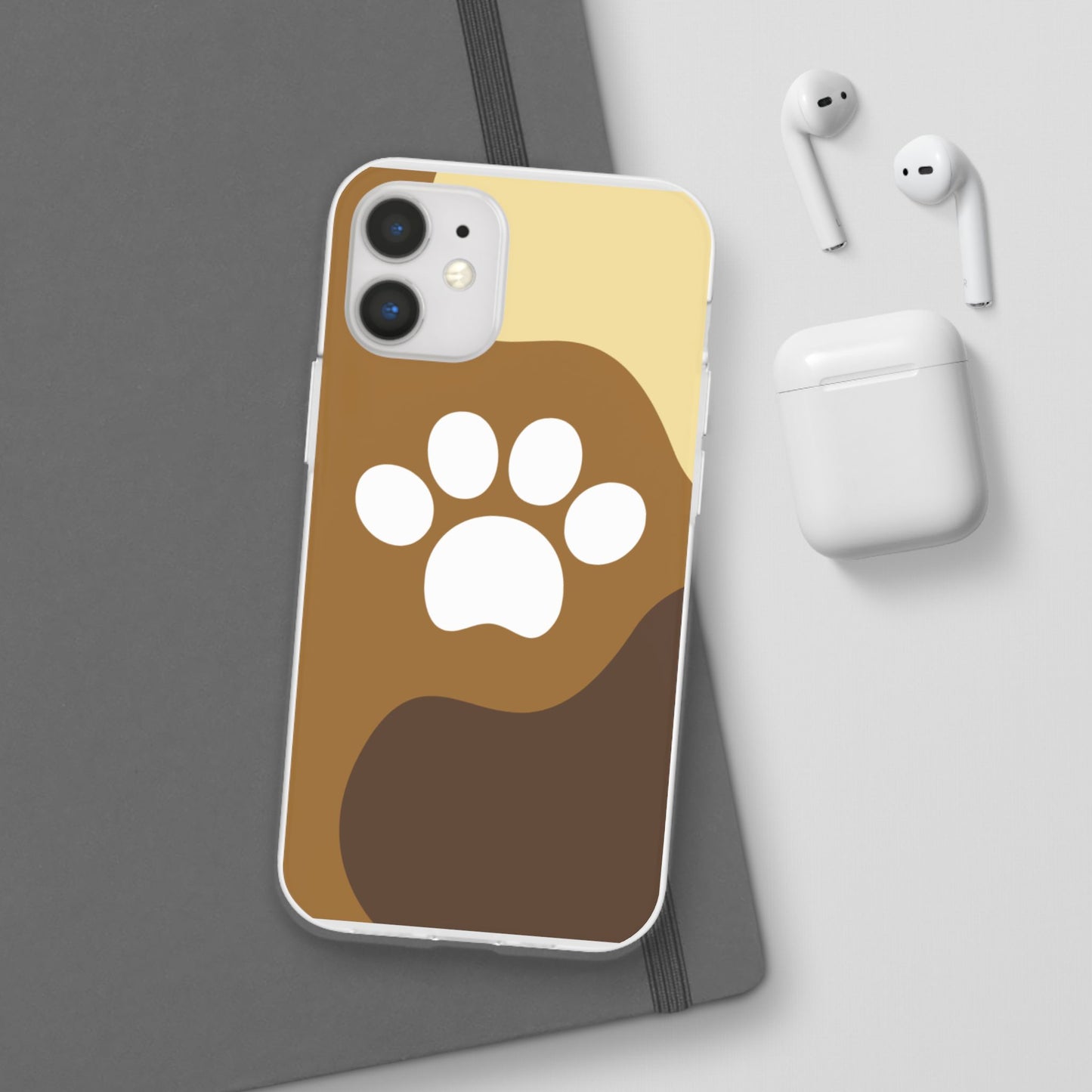 Pet Lover's Flexi Case, Cute Dog Paw Phone Cover, Animal Lover Gift, Dog Mom Accessory, Unique Pet Design Case