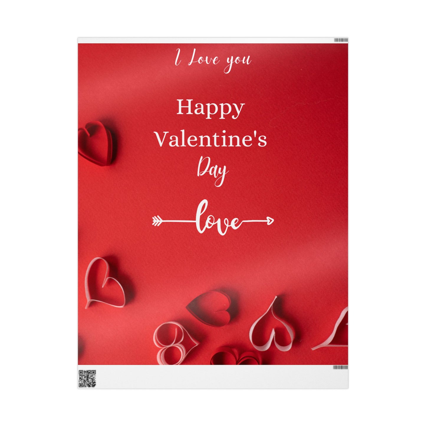 Valentine's Day Wrapping Paper, Romantic Gift Wrap, Heart Pattern Paper, Holiday Gift Wrapping, Seasonal Wraps