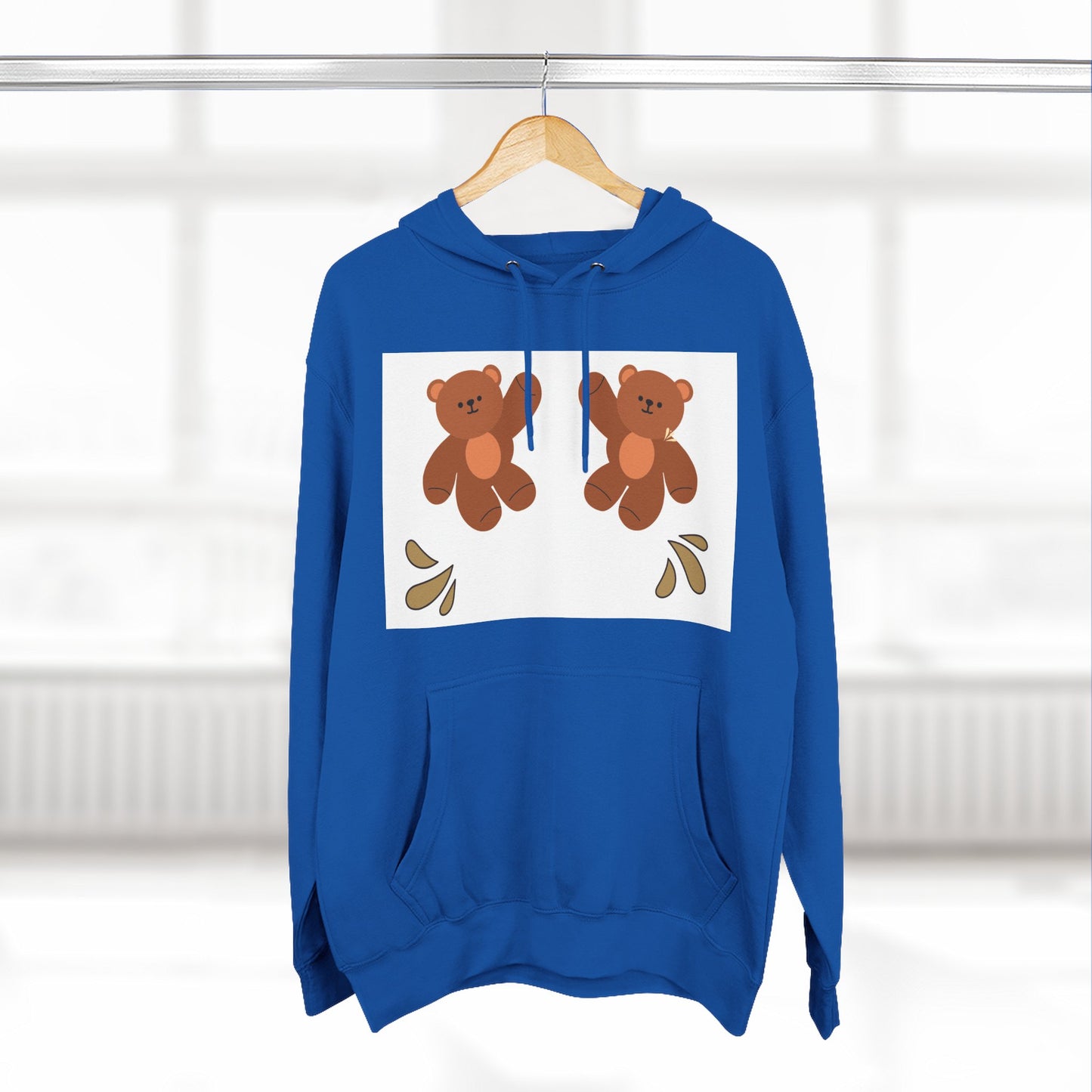 Cute Bear Fleece Hoodie | Cozy Unisex Fashion, Playful Sweatshirt, Perfect Gift, Casual Wear, Everyday Comfort, Holiday Style