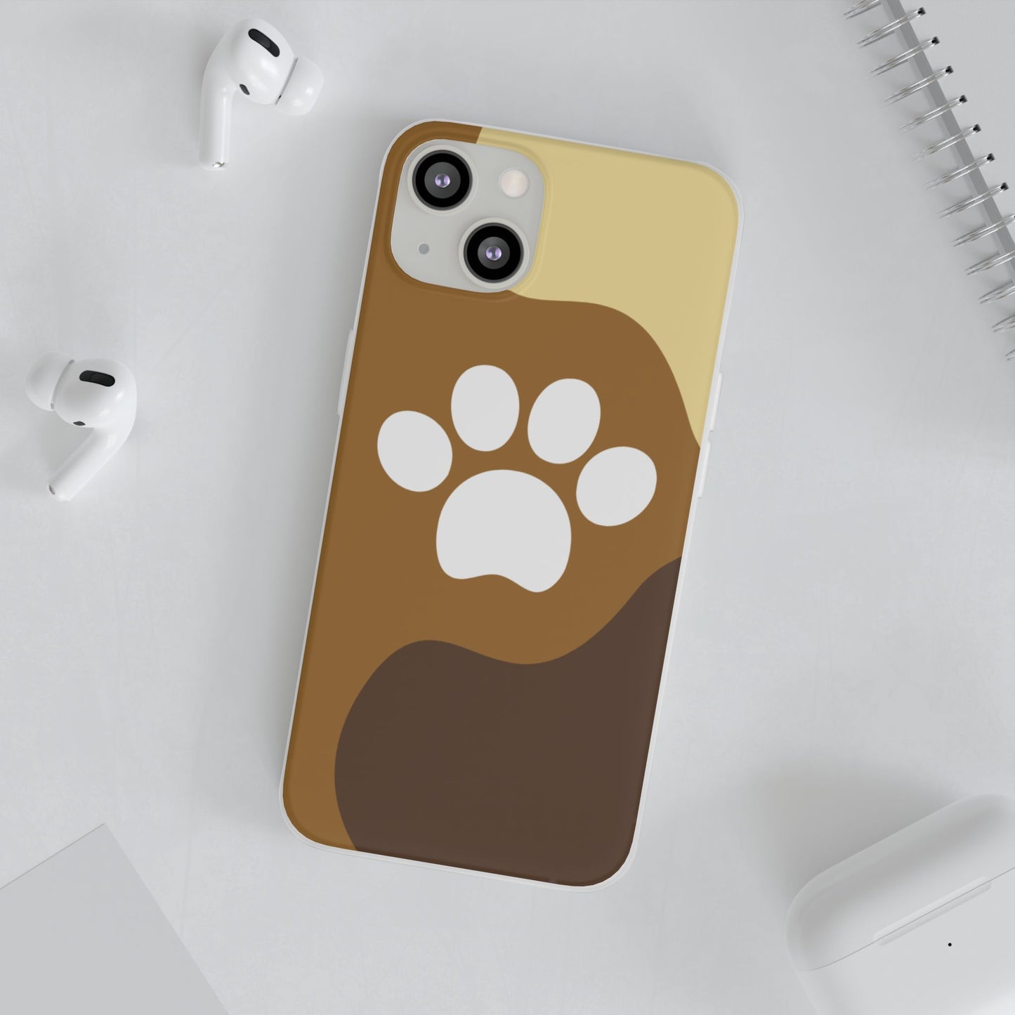 Pet Lover's Flexi Case, Cute Dog Paw Phone Cover, Animal Lover Gift, Dog Mom Accessory, Unique Pet Design Case