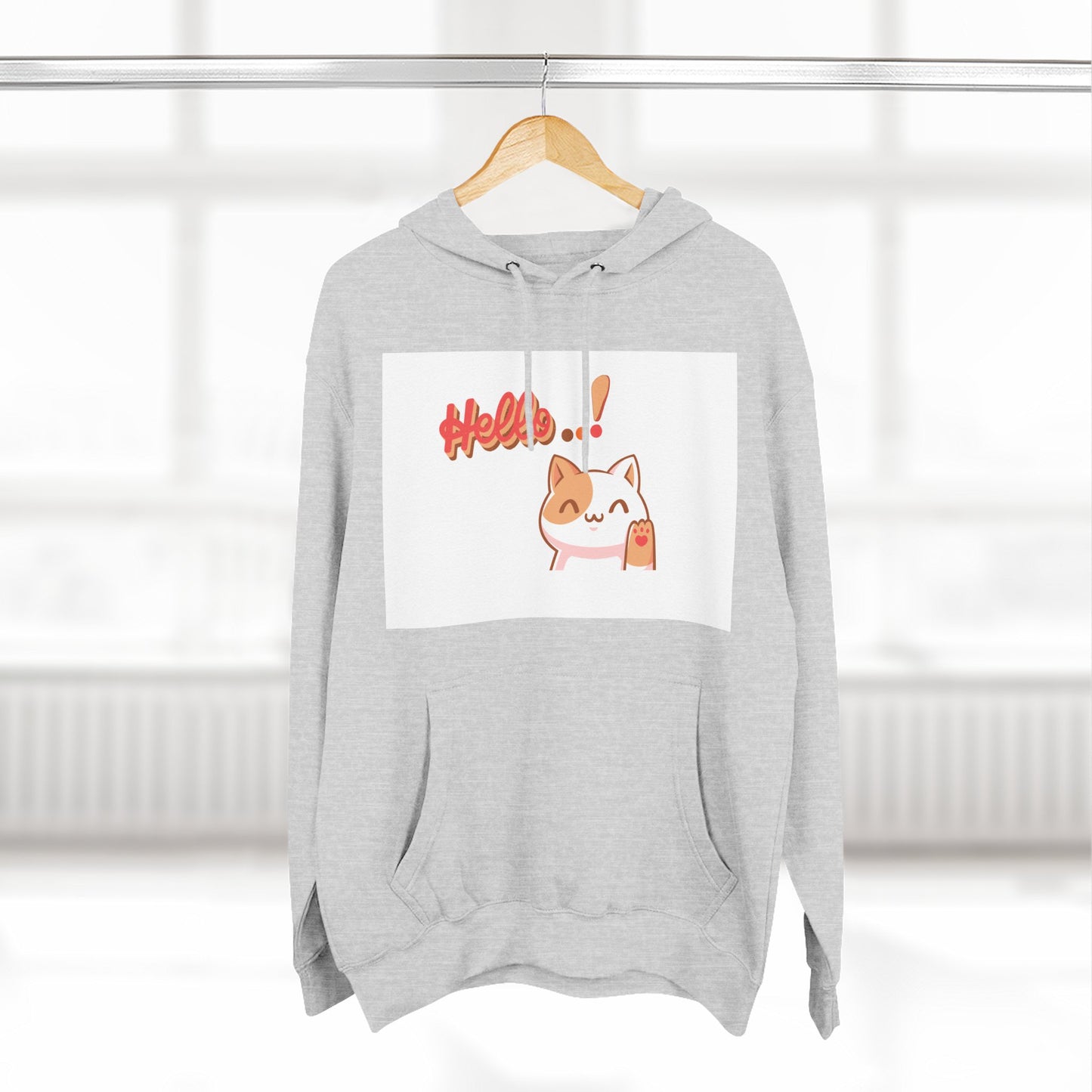 Cute Cat Hoodie with Motivational Design - Perfect Gift for Cat Lovers, Cozy Fleece Hoodie for Any Occasion, Stylish Streetwear