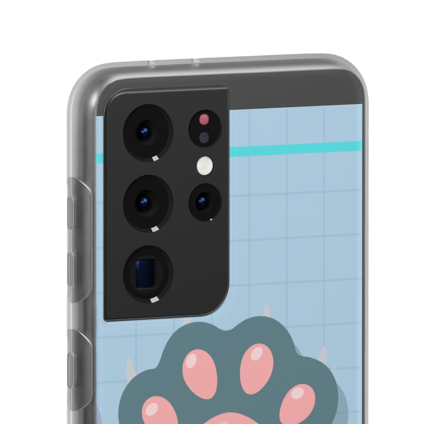 Paw Print Phone Case, Cute Pet Lover Flexi Cases, Dog Cat Accessory, Gift for Animal Lovers, Durable and Stylish Gadget Cover
