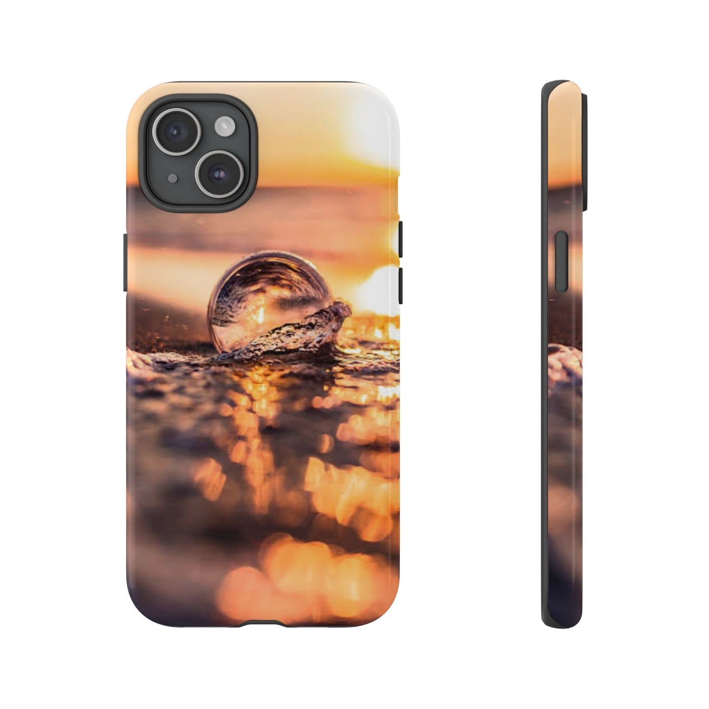 Sunset Bubble Phone Case, Tough Cases, Beach Lover Gift, Summer Vibes, Cell Phone Accessories, Unique Design, Nature Photography