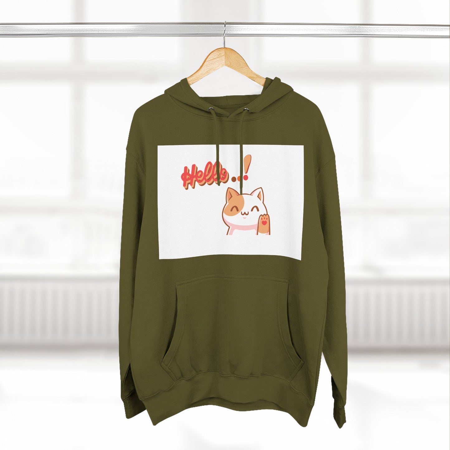 Cute Cat Hoodie with Motivational Design - Perfect Gift for Cat Lovers, Cozy Fleece Hoodie for Any Occasion, Stylish Streetwear