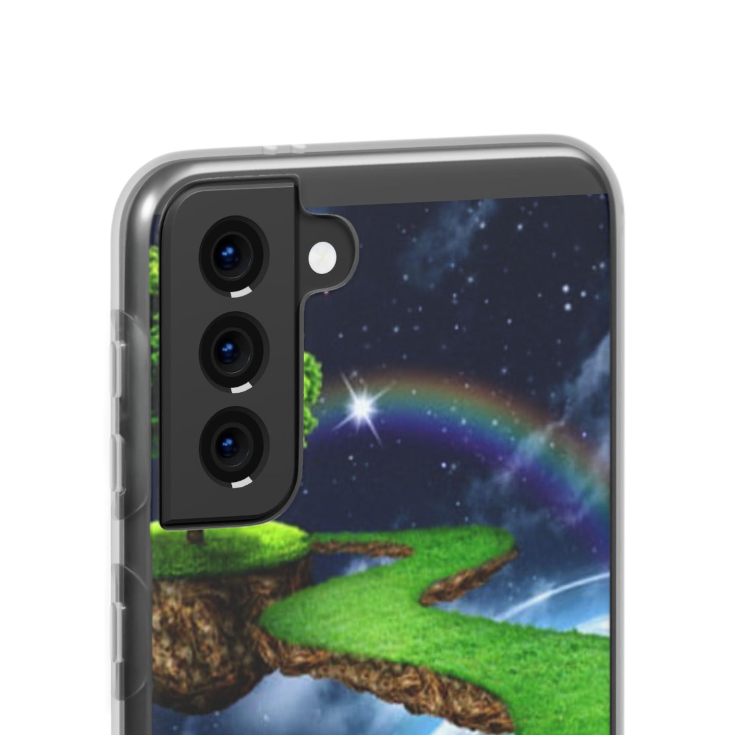 Dreamy Landscape Phone Case, Eco-Friendly Cell Phone Cover, Nature Inspired Gift, Aesthetic Mobile Case, Vibrant Rainbow Design