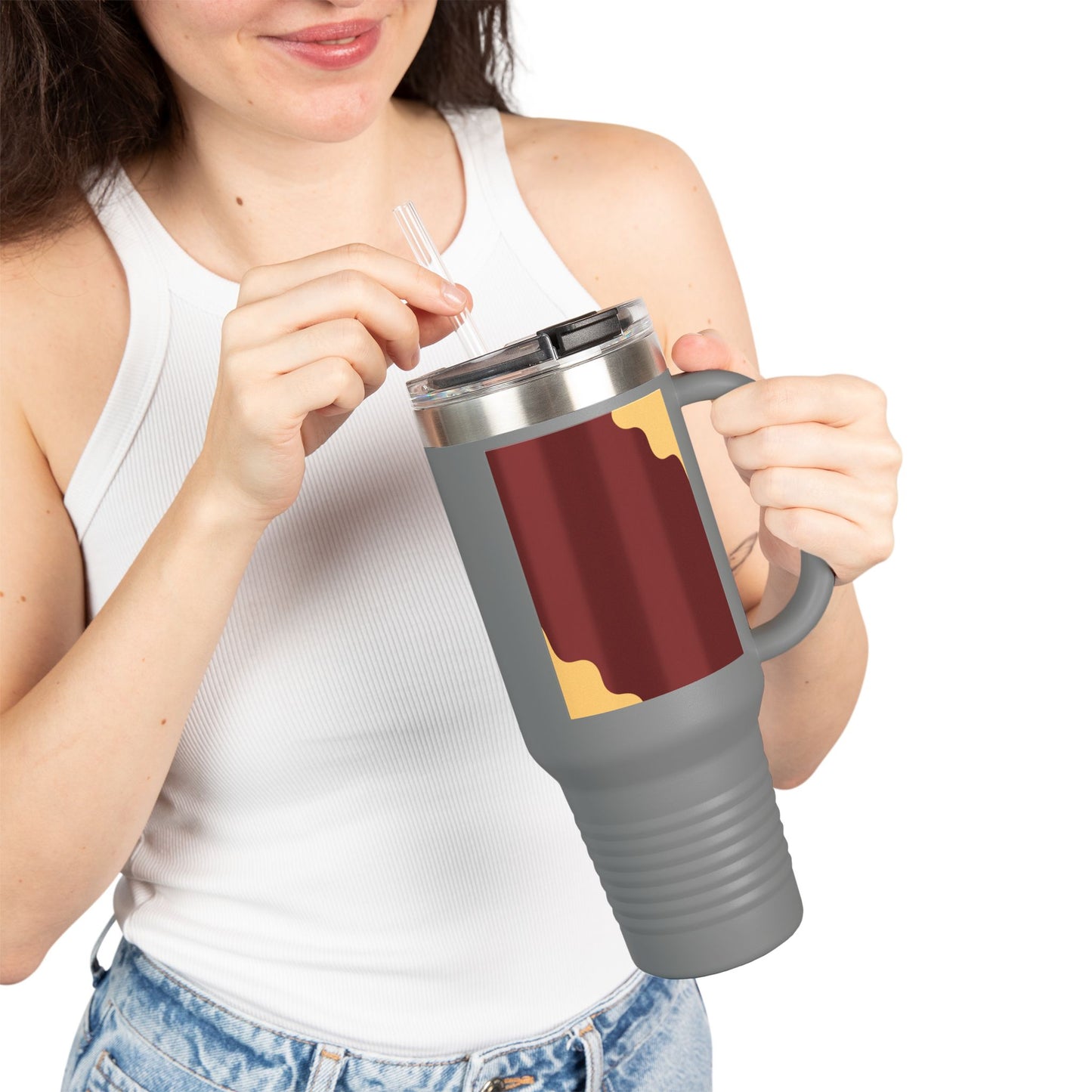 Chic Insulated Travel Mug for Coffee Lovers, Reusable Coffee Cup, Perfect for Travel, Work or Home, Eco-friendly Drinkware