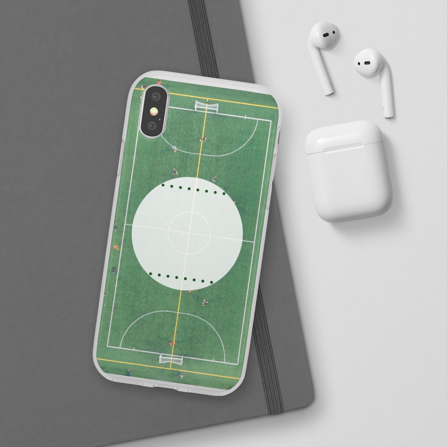 Soccer Field Phone Cases, Sporty Flexi Cases for Sports Lovers, Gift for Athletes, Unique Phone Cover, Perfect for Game Day
