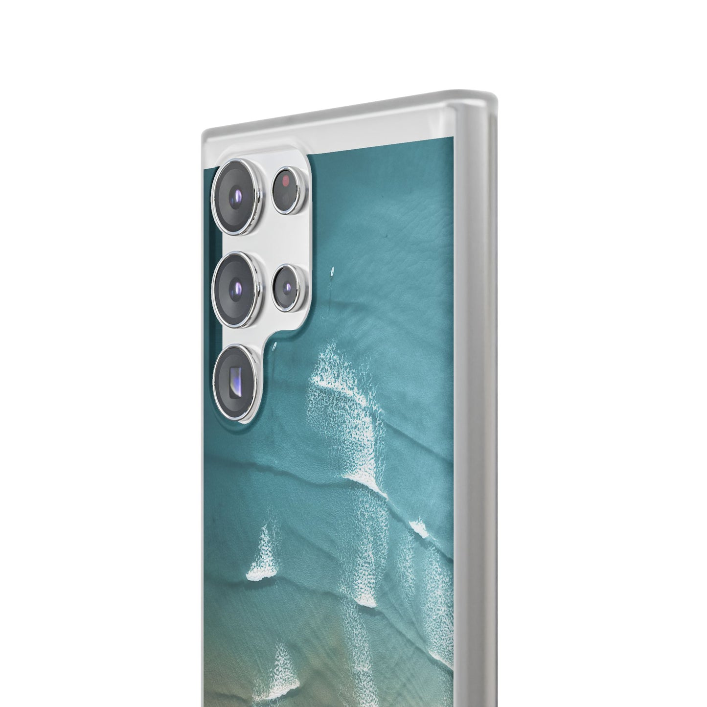 Ocean Waves Inspirational Phone Case, Beach Flexi Case, Life Quote Accessory, Coastal Decor, Gift