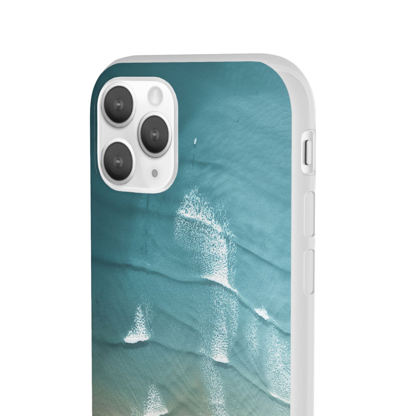 Ocean Waves Inspirational Phone Case, Beach Flexi Case, Life Quote Accessory, Coastal Decor, Gift
