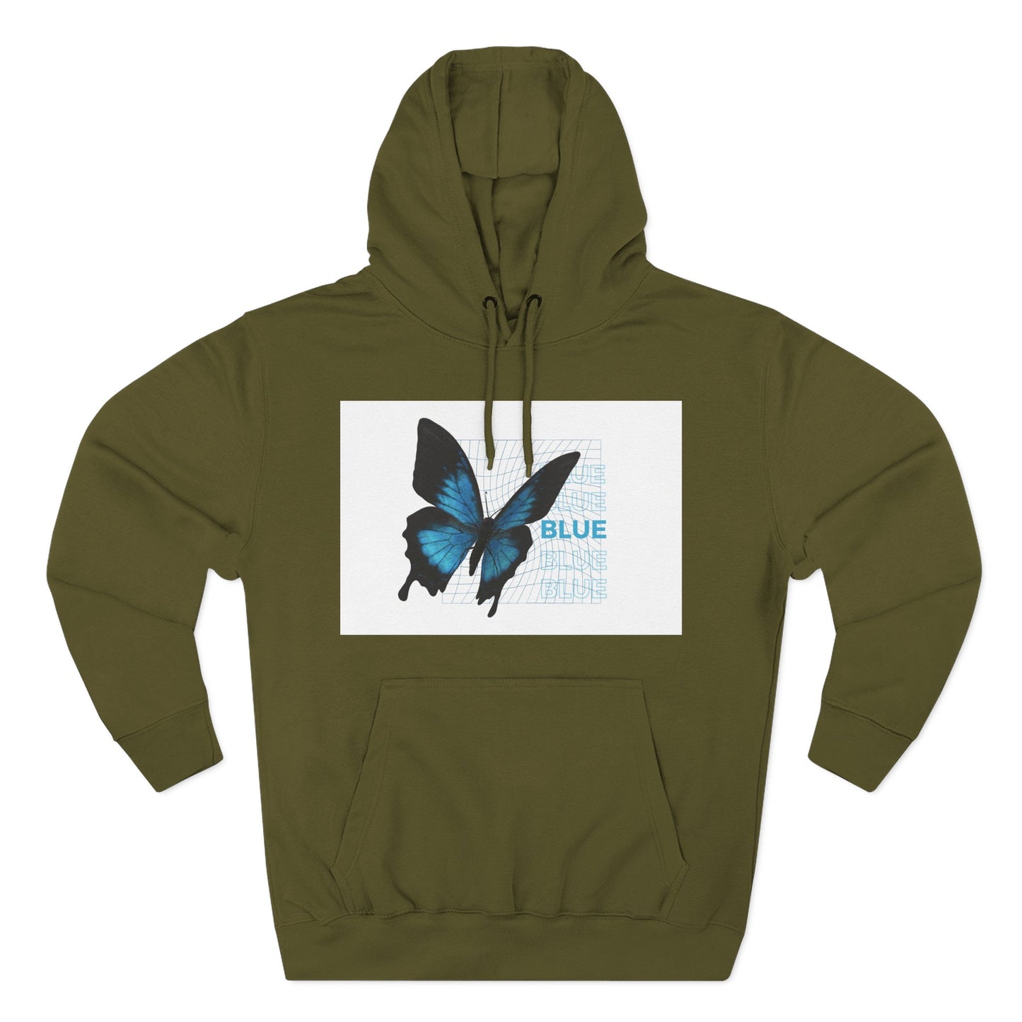 Butterfly Art Hoodie, Soft Fleece Sweatshirt, Gift for Nature Lovers, Stylish Casual Wear, Cozy Trendy Winter Apparel