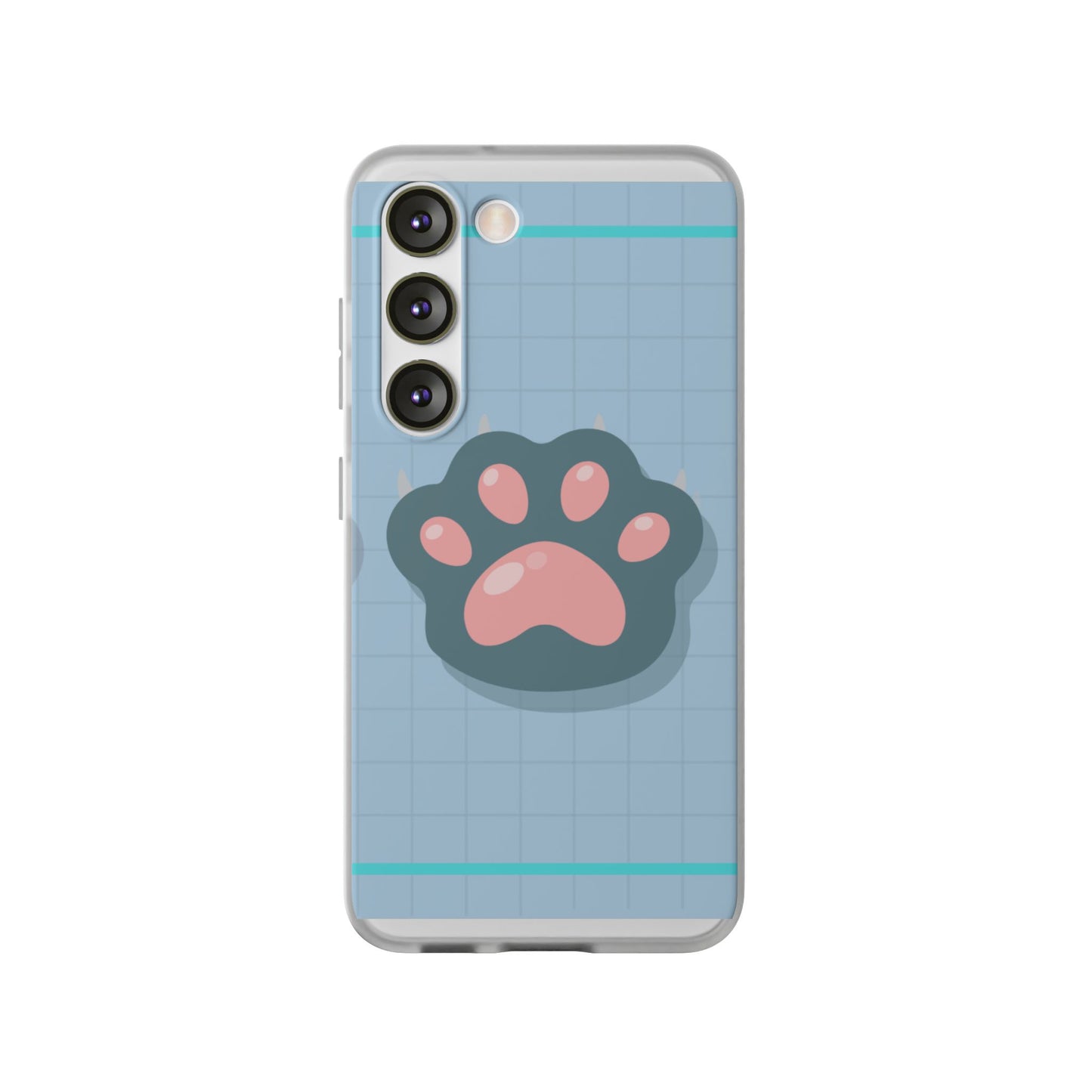 Paw Print Phone Case, Cute Pet Lover Flexi Cases, Dog Cat Accessory, Gift for Animal Lovers, Durable and Stylish Gadget Cover