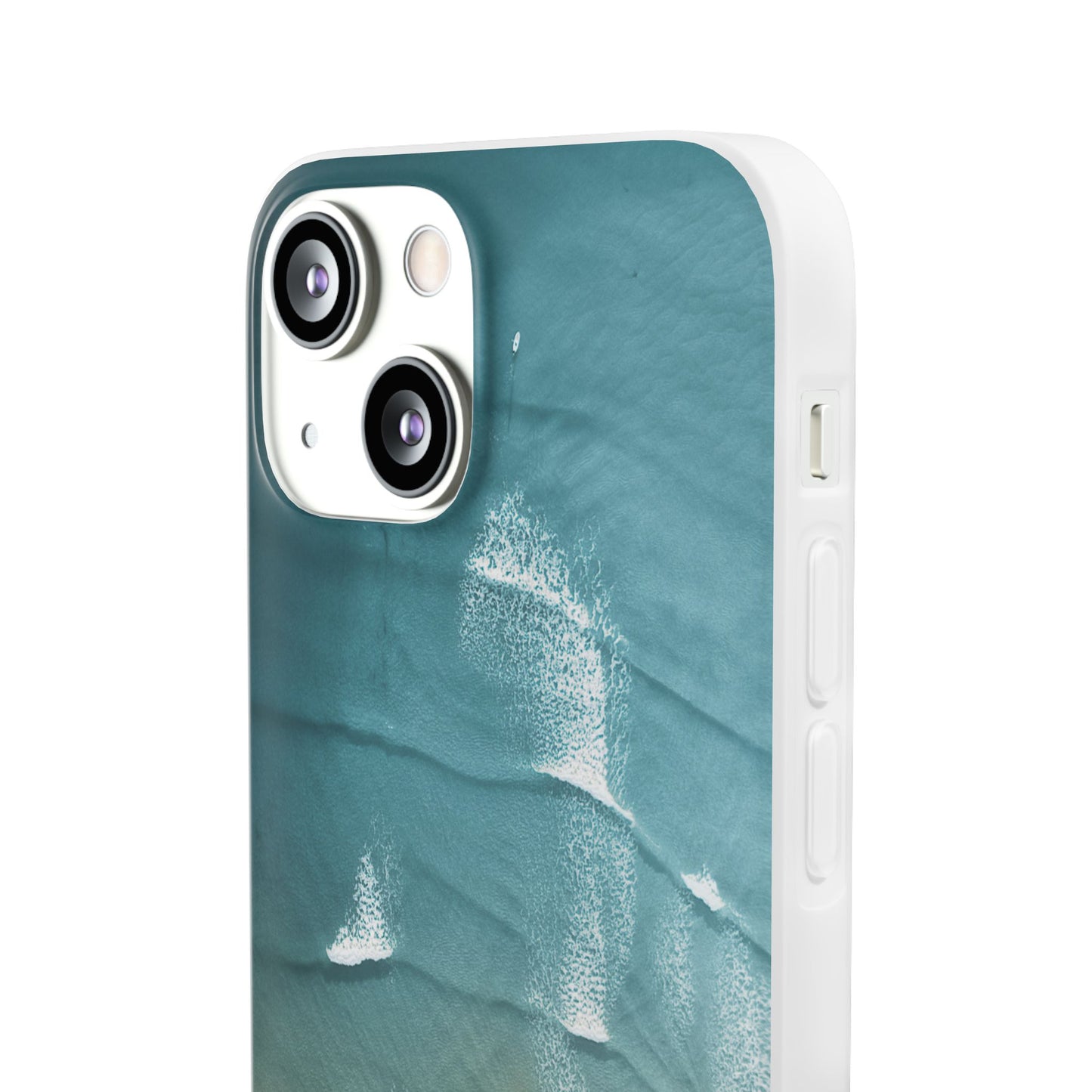 Ocean Waves Inspirational Phone Case, Beach Flexi Case, Life Quote Accessory, Coastal Decor, Gift