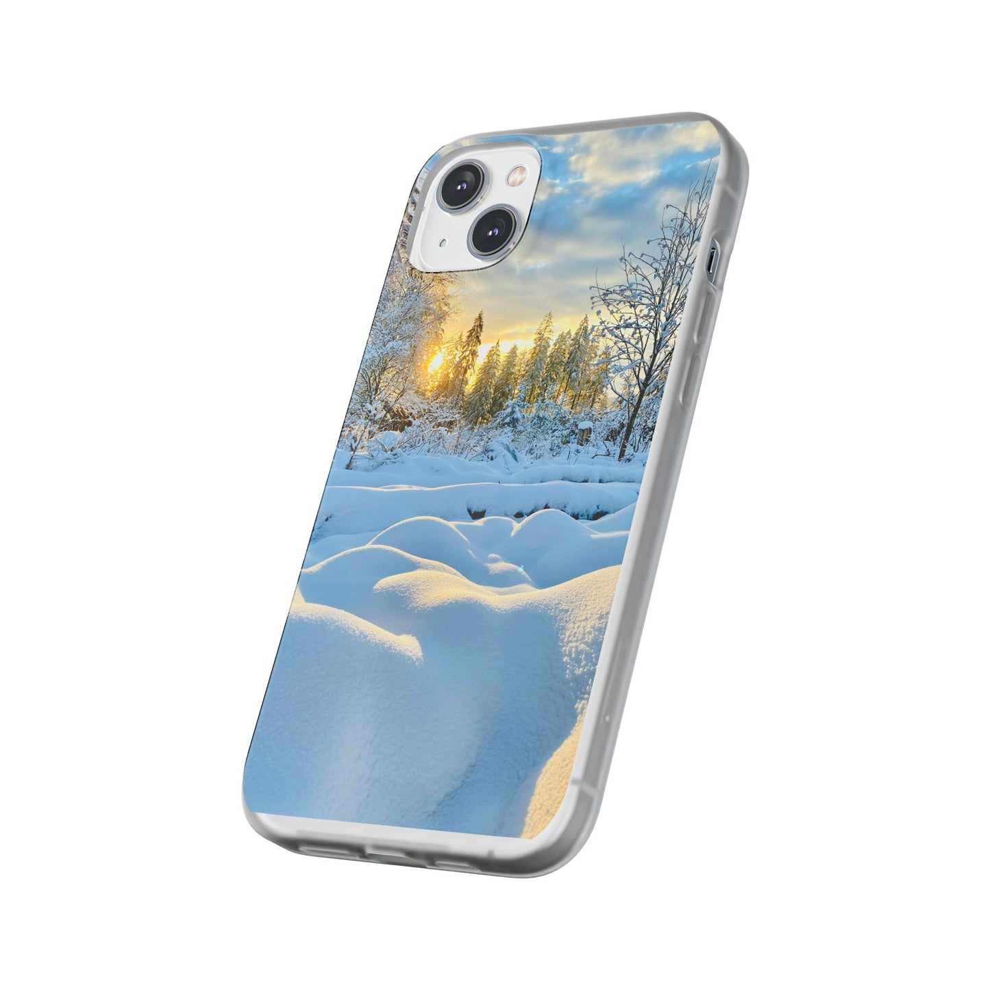Winter Landscape Flexi Cases, Nature Phone Cover, Scenic Case, Holiday Gift, Seasonal Accessory, Outdoor Lover's Item