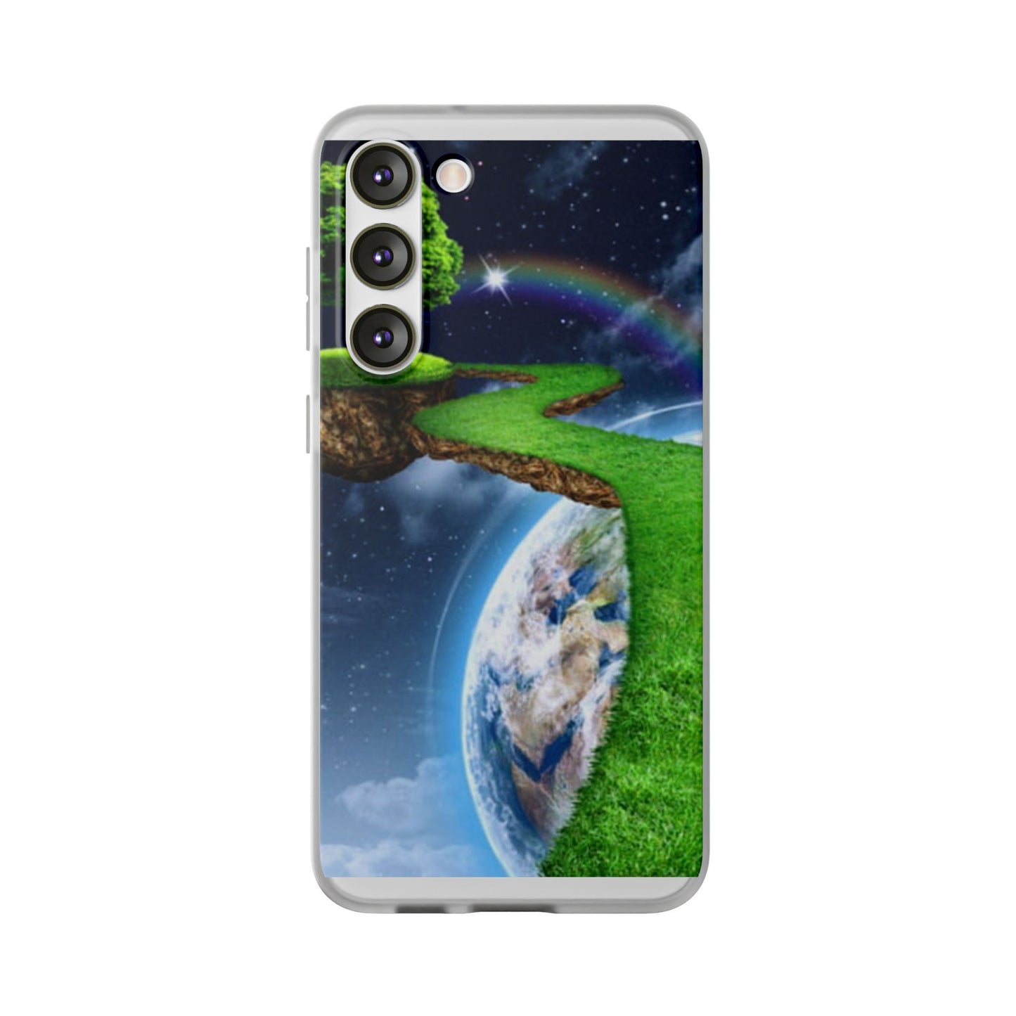 Dreamy Landscape Phone Case, Eco-Friendly Cell Phone Cover, Nature Inspired Gift, Aesthetic Mobile Case, Vibrant Rainbow Design