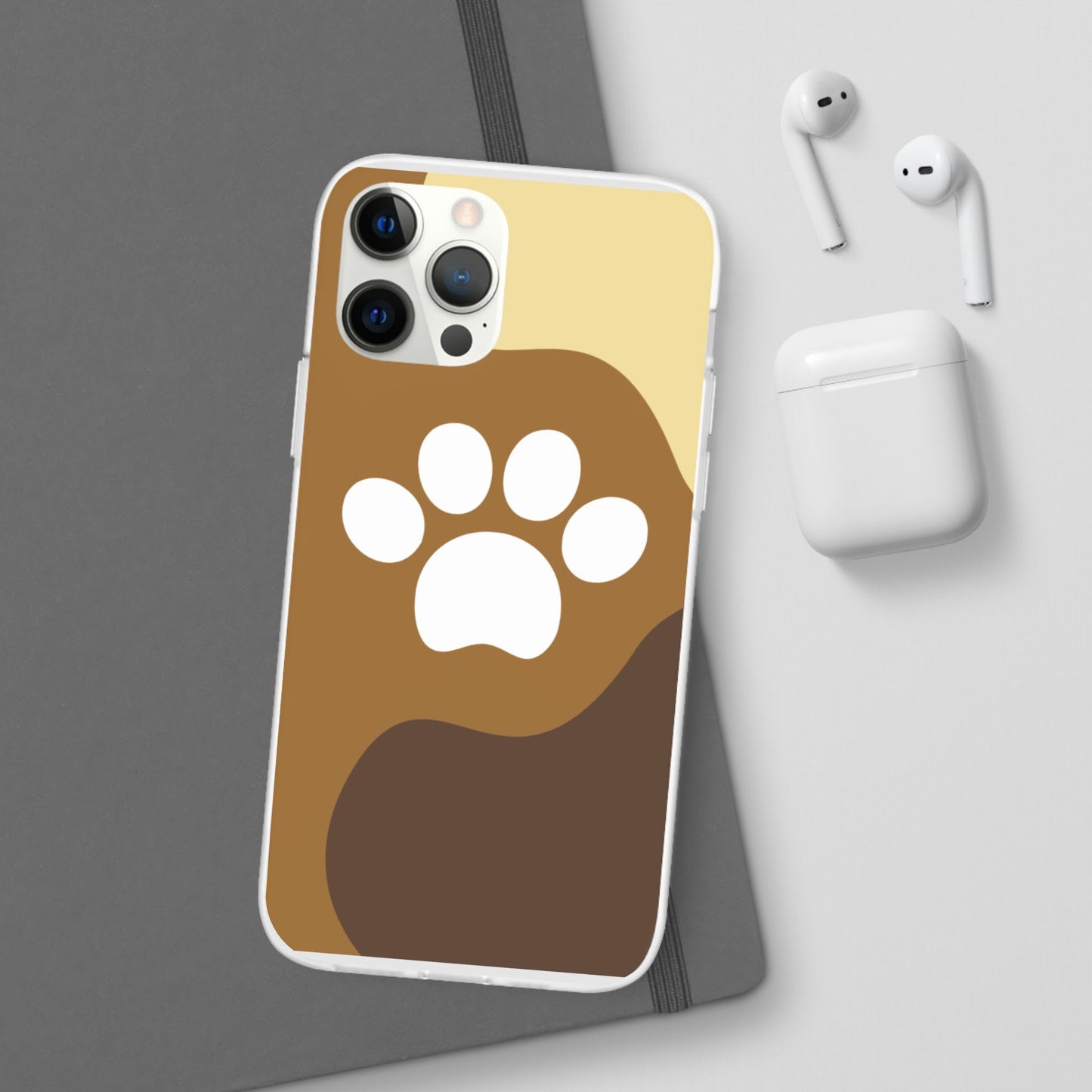 Pet Lover's Flexi Case, Cute Dog Paw Phone Cover, Animal Lover Gift, Dog Mom Accessory, Unique Pet Design Case