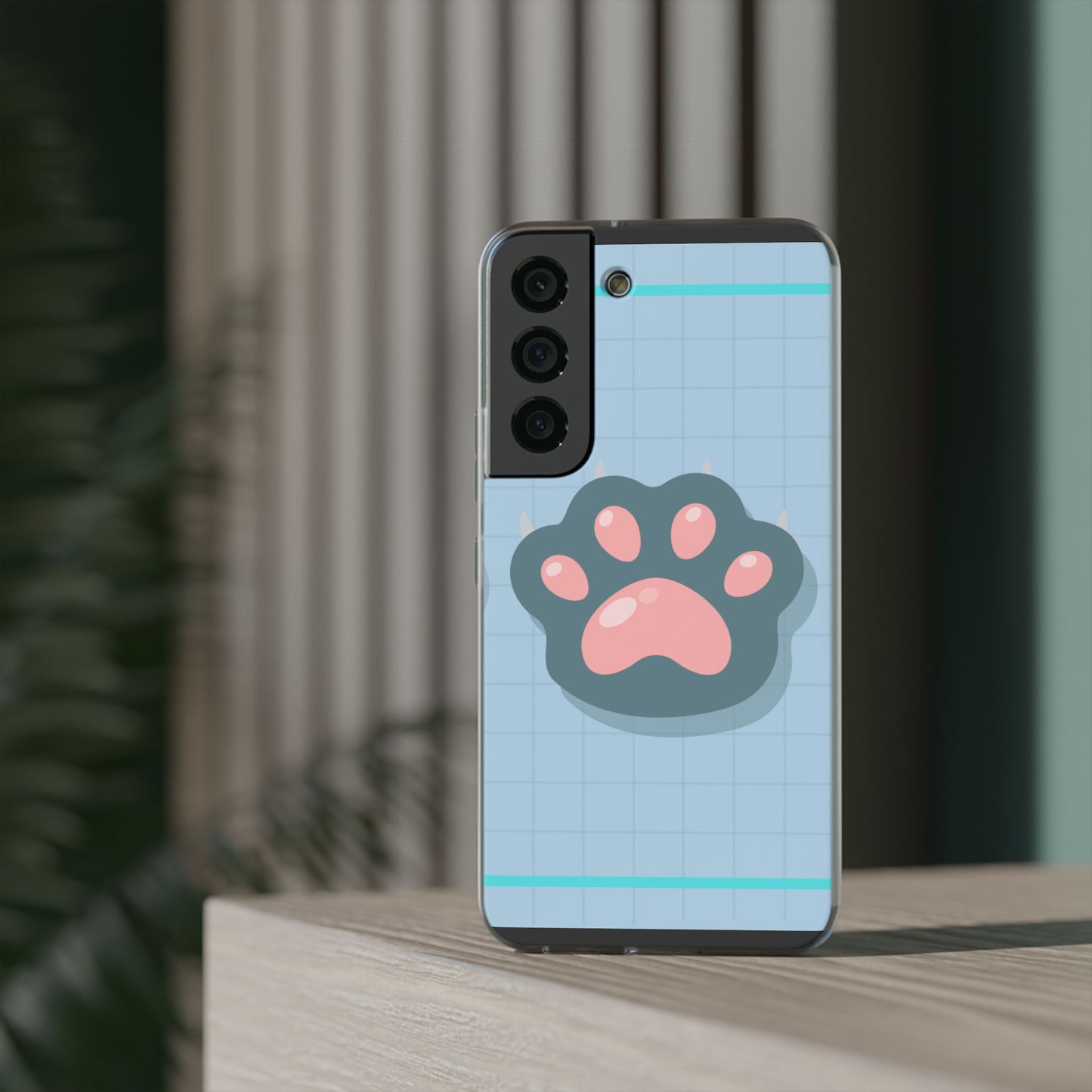 Paw Print Phone Case, Cute Pet Lover Flexi Cases, Dog Cat Accessory, Gift for Animal Lovers, Durable and Stylish Gadget Cover
