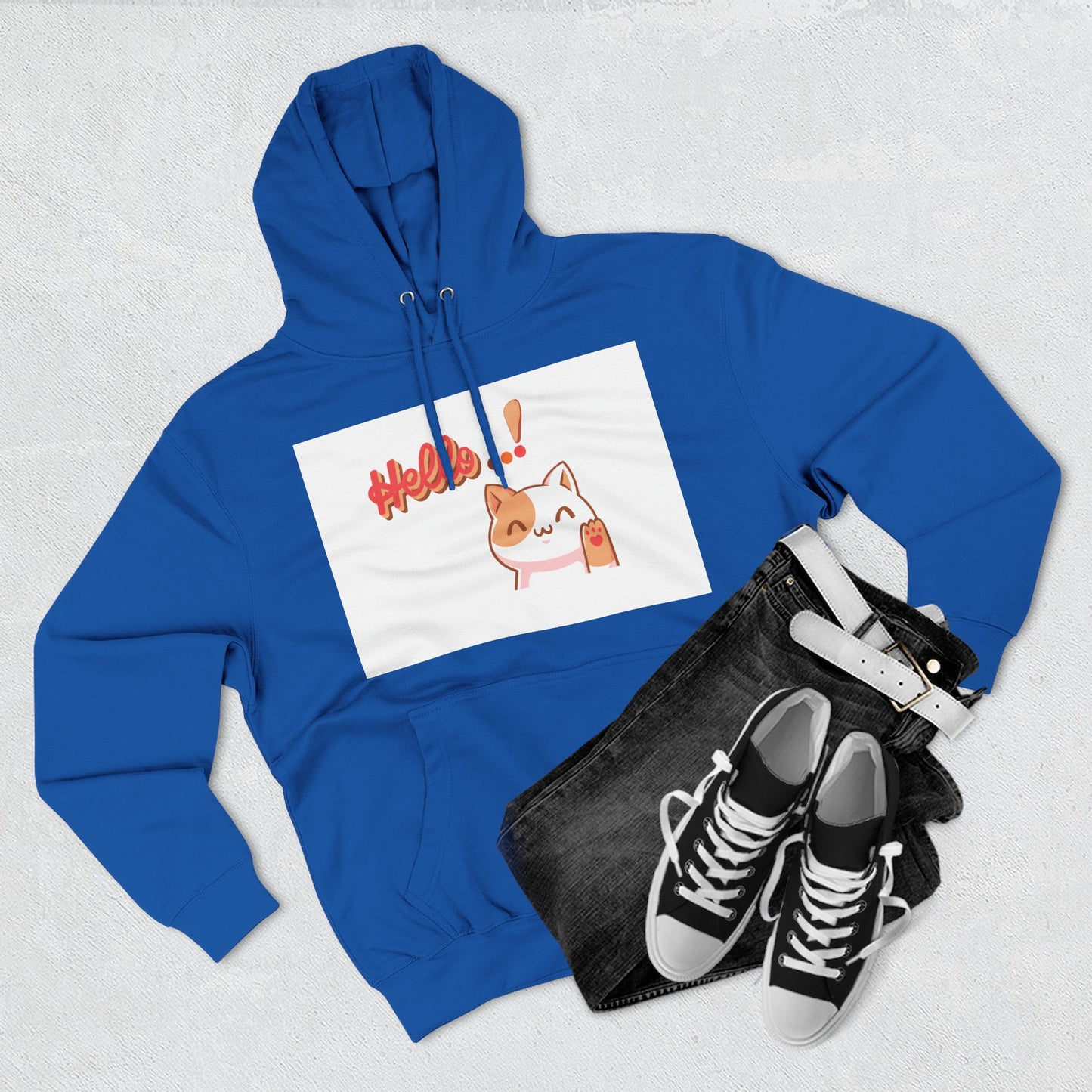Cute Cat Hoodie with Motivational Design - Perfect Gift for Cat Lovers, Cozy Fleece Hoodie for Any Occasion, Stylish Streetwear