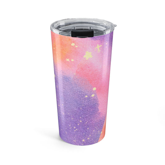 Colorful Galaxy Tumbler 20oz - Travel Mug, Coffee Cup, Gift for Her, Summer Vibes, Custom Beverage Holder, Cosmic Design