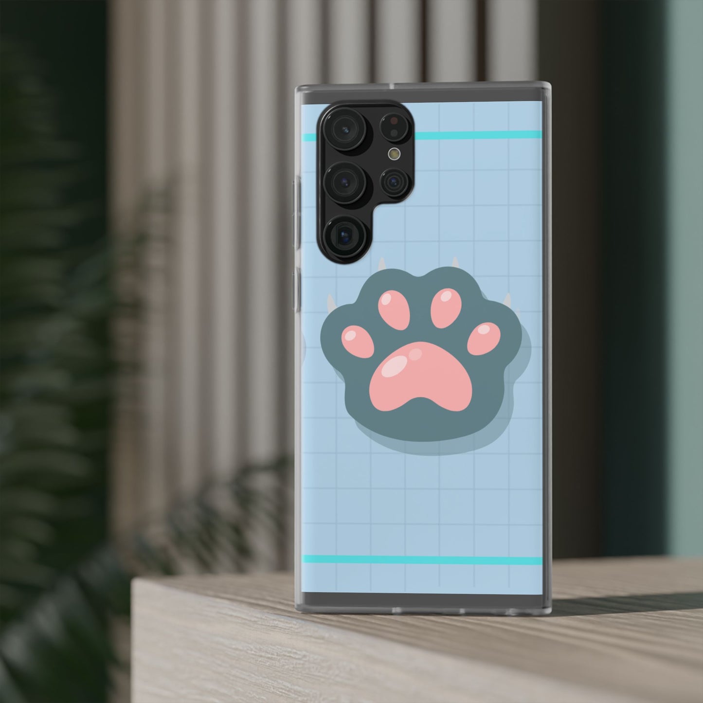 Paw Print Phone Case, Cute Pet Lover Flexi Cases, Dog Cat Accessory, Gift for Animal Lovers, Durable and Stylish Gadget Cover