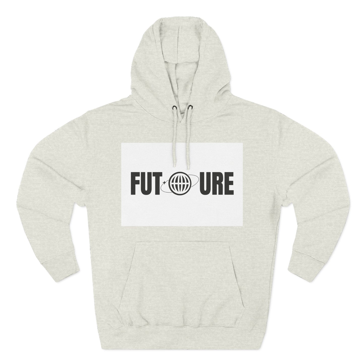 Futuristic Three-Panel Fleece Hoodie, Cozy Fashion, Streetwear Style, Gift for Trendsetters, Everyday Comfort