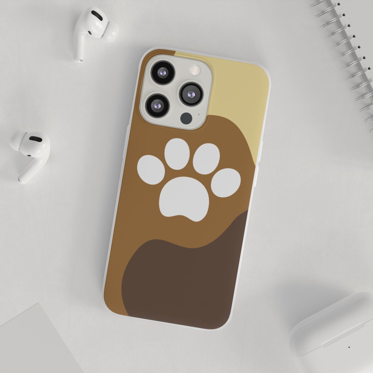 Pet Lover's Flexi Case, Cute Dog Paw Phone Cover, Animal Lover Gift, Dog Mom Accessory, Unique Pet Design Case