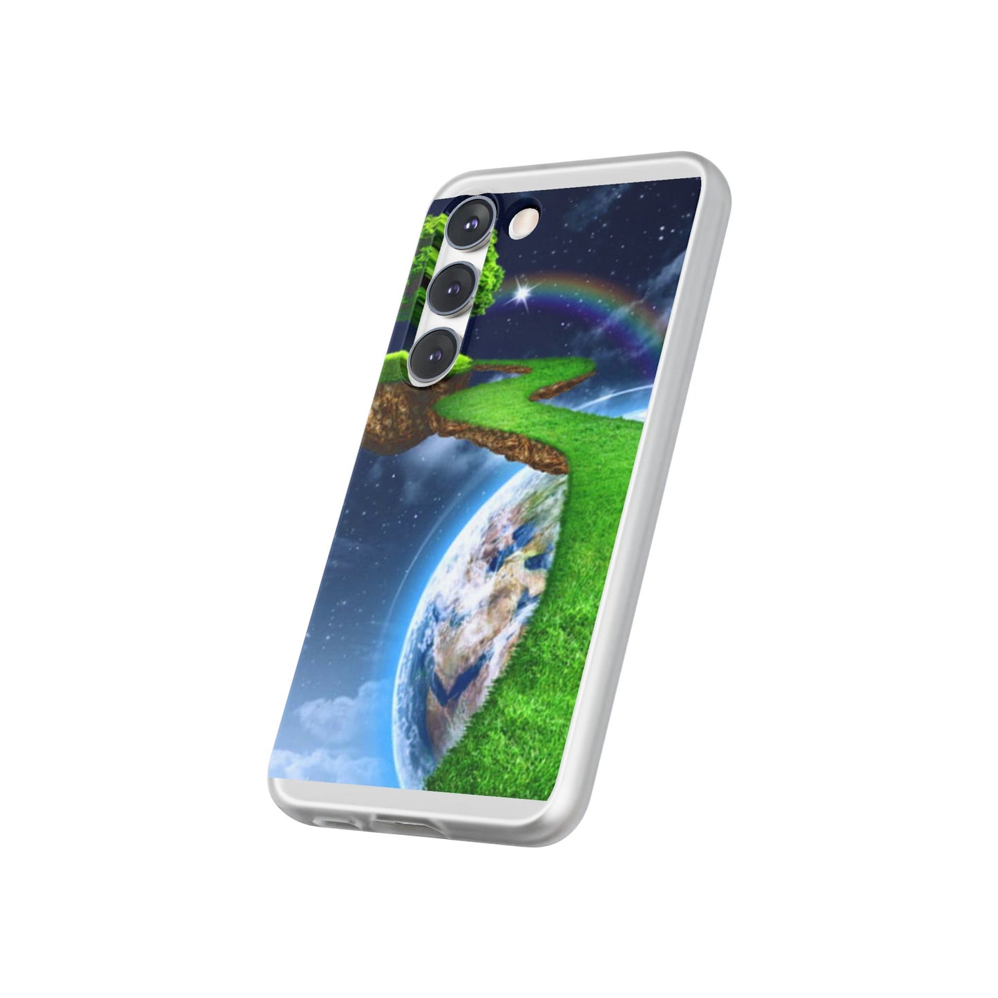 Dreamy Landscape Phone Case, Eco-Friendly Cell Phone Cover, Nature Inspired Gift, Aesthetic Mobile Case, Vibrant Rainbow Design