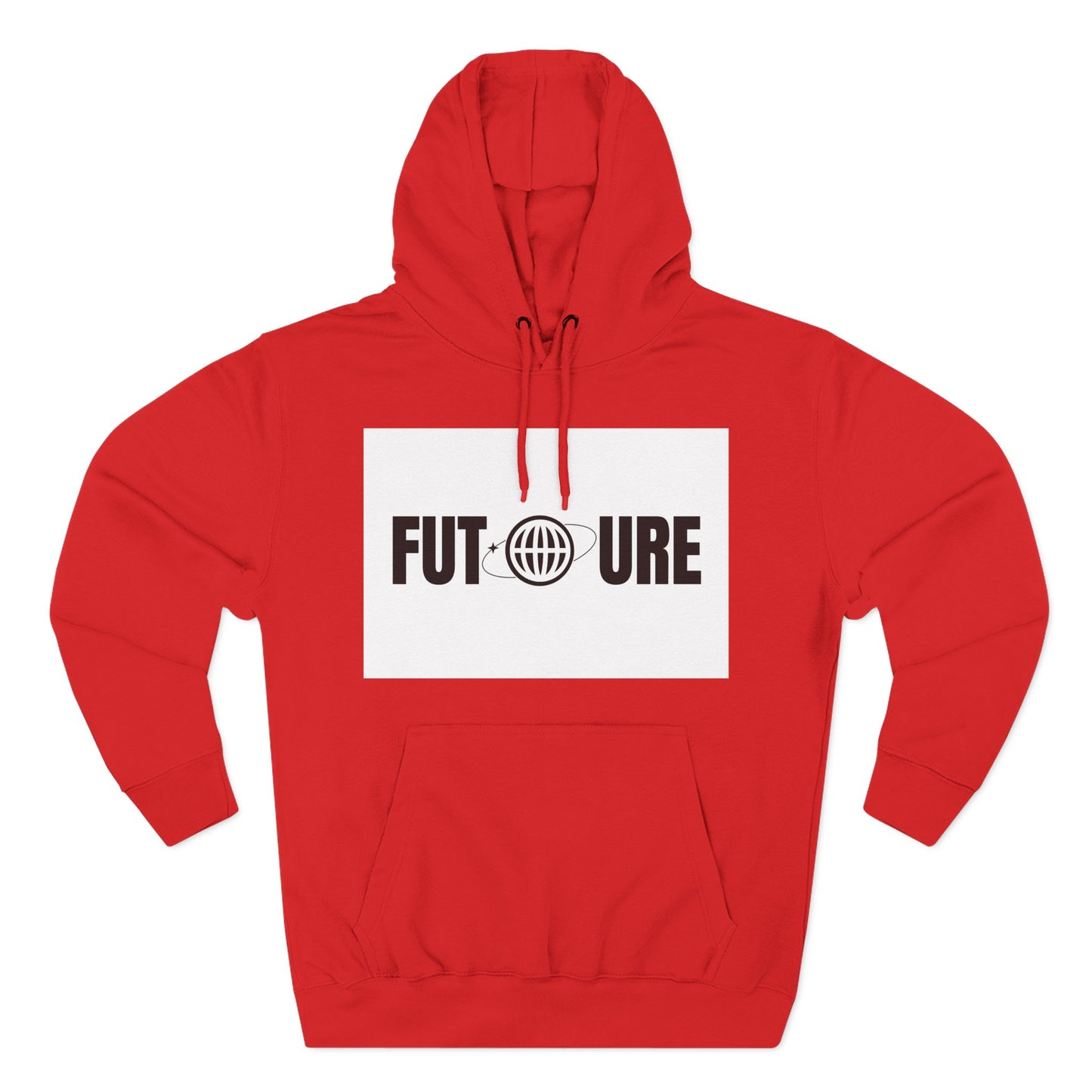 Futuristic Three-Panel Fleece Hoodie, Cozy Fashion, Streetwear Style, Gift for Trendsetters, Everyday Comfort