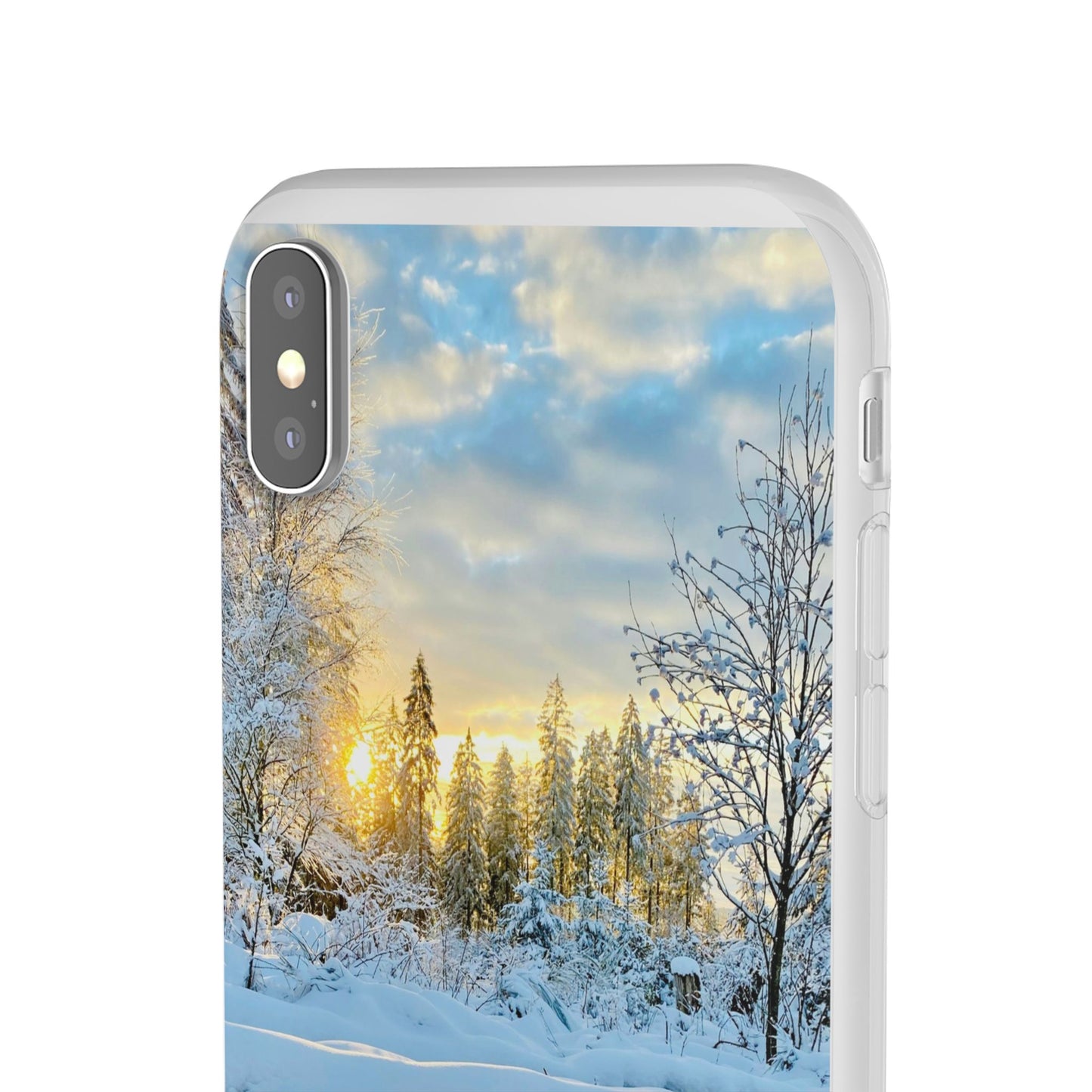 Winter Landscape Flexi Cases, Nature Phone Cover, Scenic Case, Holiday Gift, Seasonal Accessory, Outdoor Lover's Item