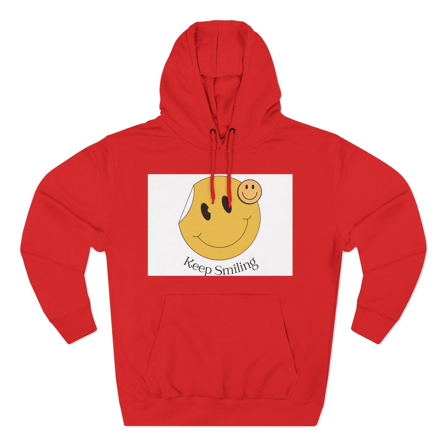 Happy Vibes Fleece Hoodie, Cozy Gift, Keep Smiling Hoodie, Casual Wear, Trendy Sweatshirt, Unisex Fashion