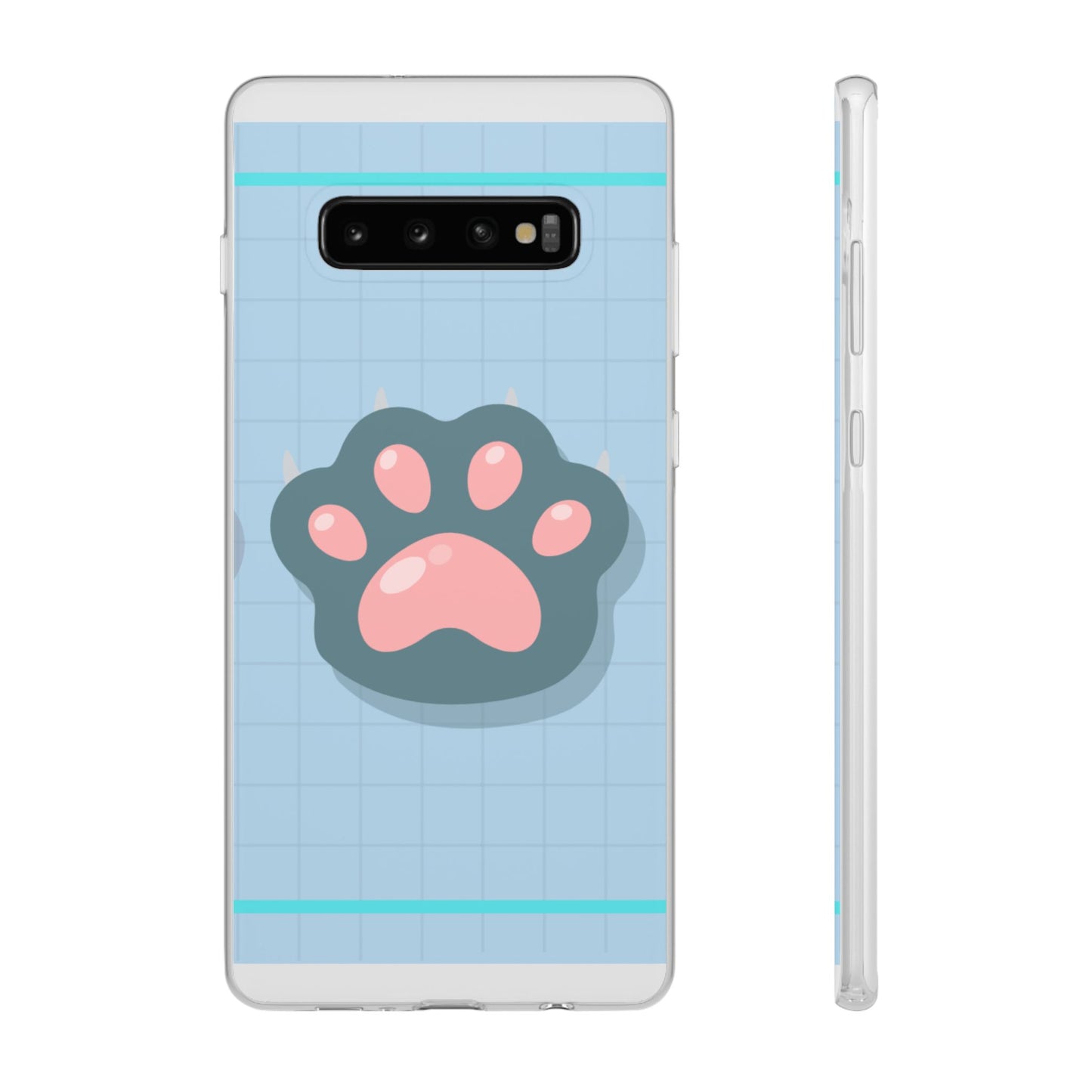 Paw Print Phone Case, Cute Pet Lover Flexi Cases, Dog Cat Accessory, Gift for Animal Lovers, Durable and Stylish Gadget Cover