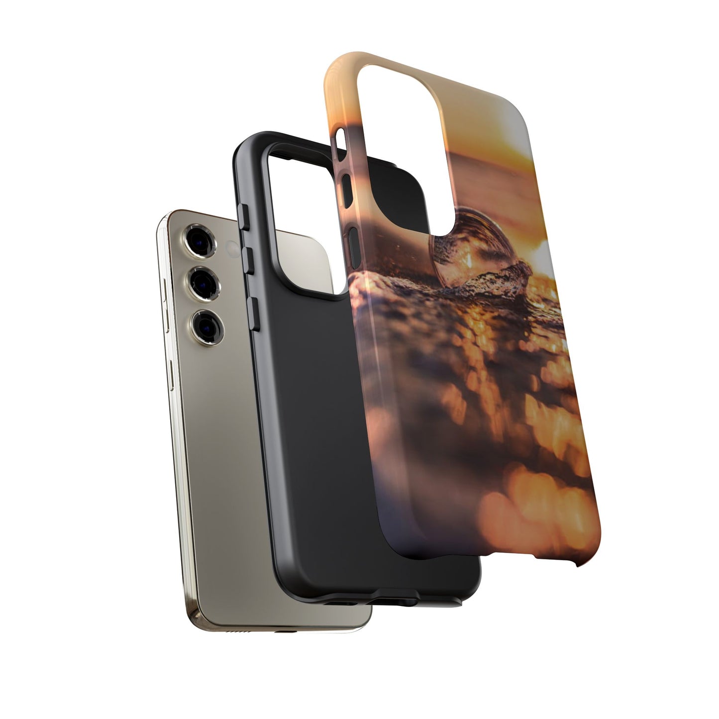 Sunset Bubble Phone Case, Tough Cases, Beach Lover Gift, Summer Vibes, Cell Phone Accessories, Unique Design, Nature Photography