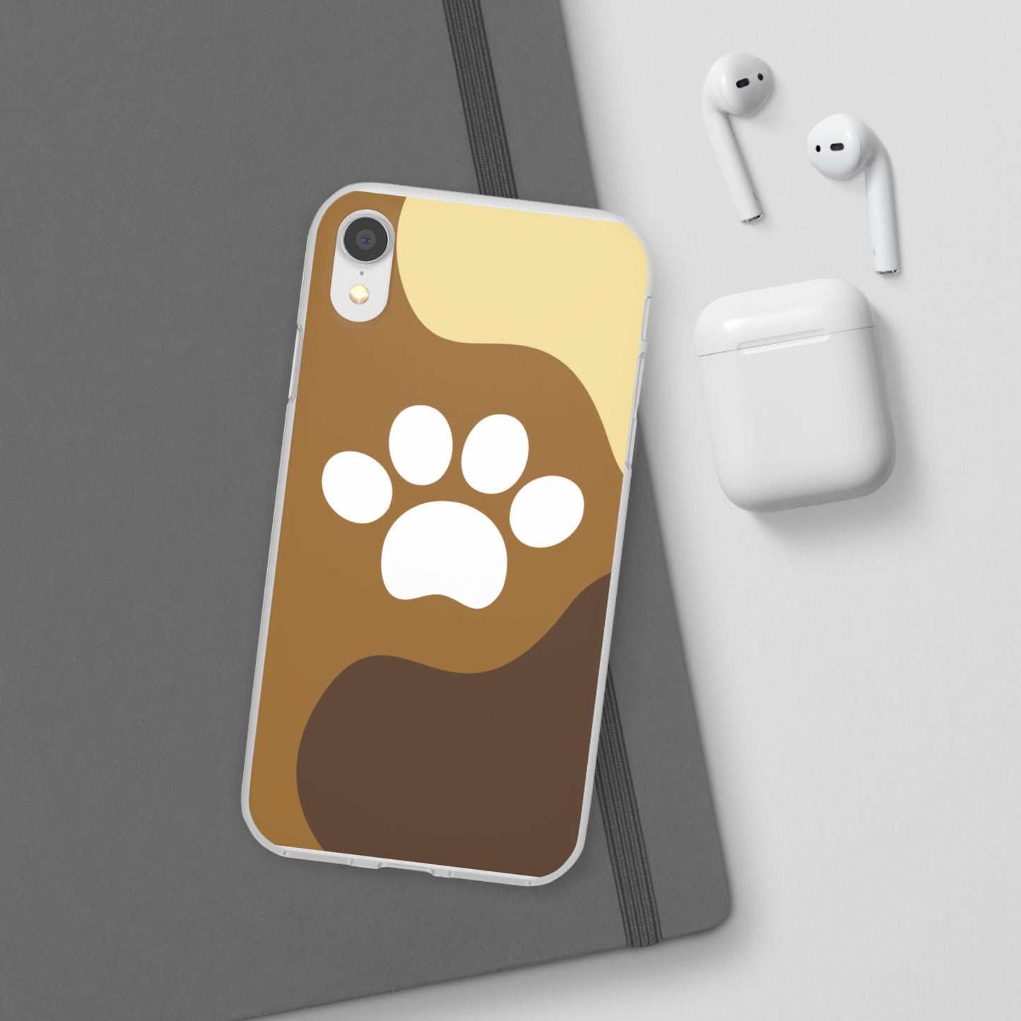Pet Lover's Flexi Case, Cute Dog Paw Phone Cover, Animal Lover Gift, Dog Mom Accessory, Unique Pet Design Case