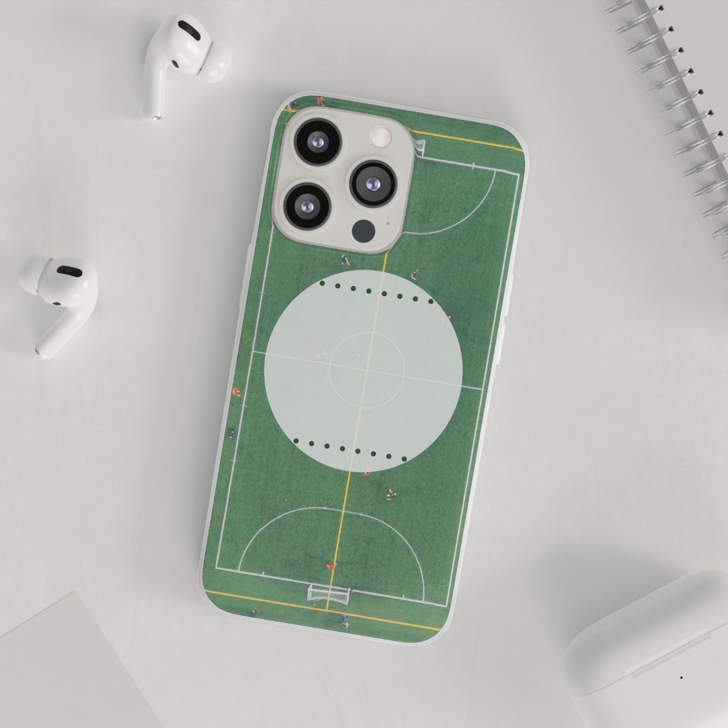 Soccer Field Phone Cases, Sporty Flexi Cases for Sports Lovers, Gift for Athletes, Unique Phone Cover, Perfect for Game Day