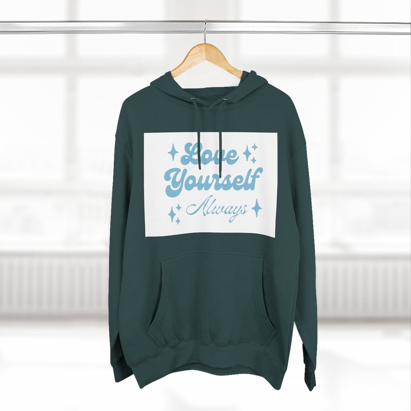 Love Yourself Fleece Hoodie | Cozy Self-Care Sweatshirt | Inspirational Apparel | Motivational Gift | Positive Vibes Hoodie