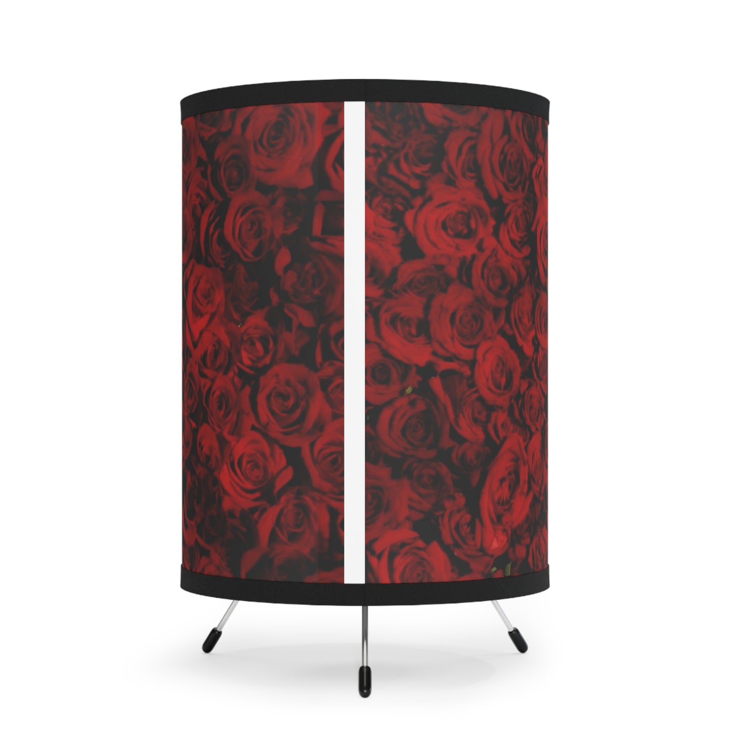 Tripod Lamp with Romantic Rose Design, Red Floral Home Decor, Boho Lighting, Unique Gift for Her, Valentine's Day Decor, Bedroom Accent