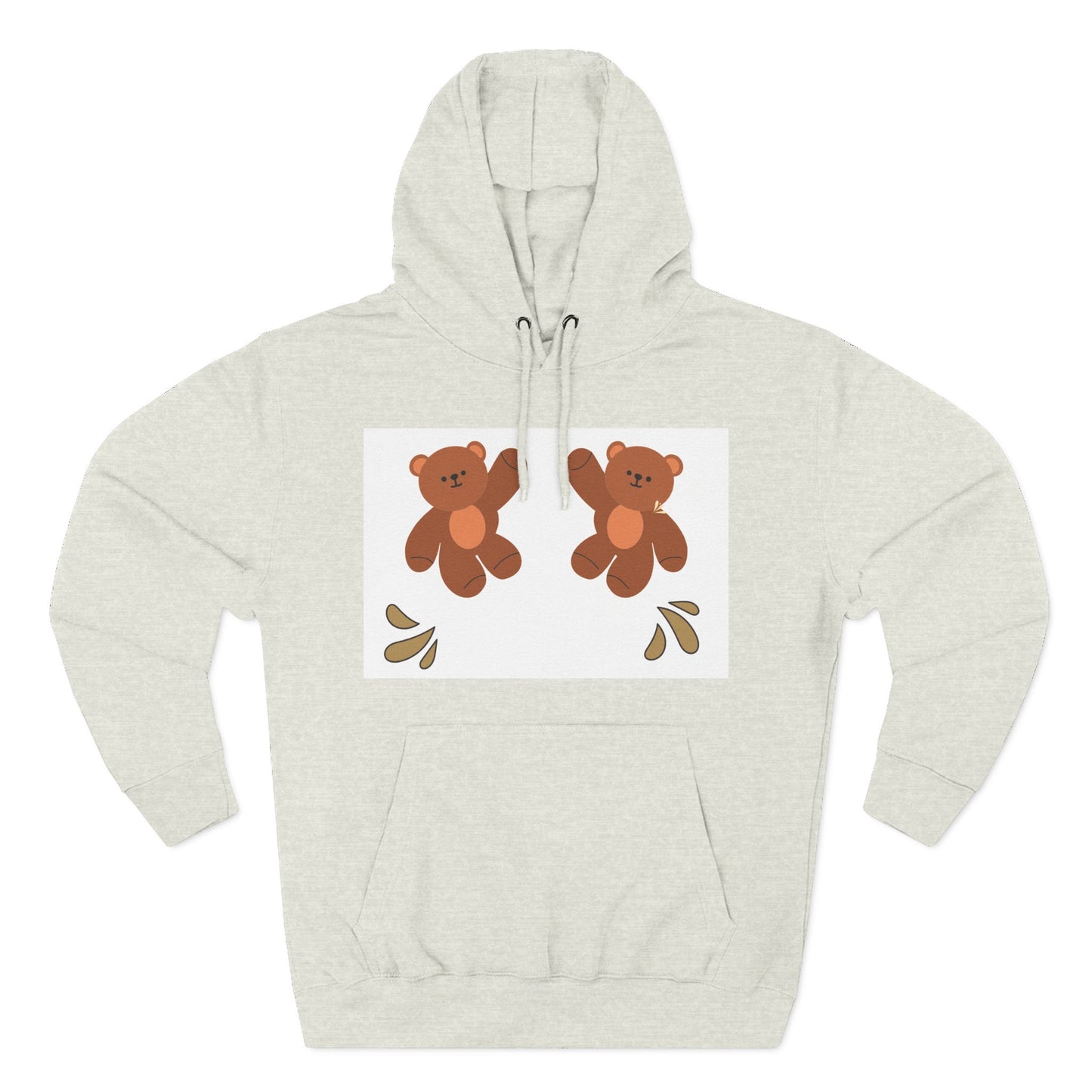 Cute Bear Fleece Hoodie | Cozy Unisex Fashion, Playful Sweatshirt, Perfect Gift, Casual Wear, Everyday Comfort, Holiday Style