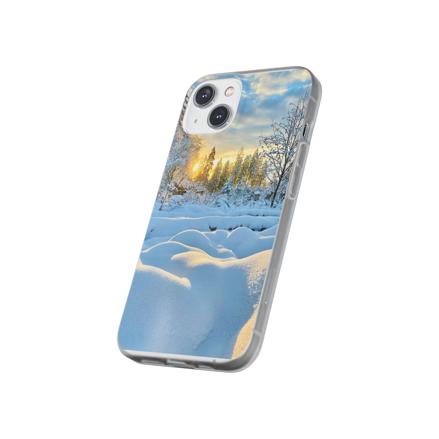 Winter Landscape Flexi Cases, Nature Phone Cover, Scenic Case, Holiday Gift, Seasonal Accessory, Outdoor Lover's Item