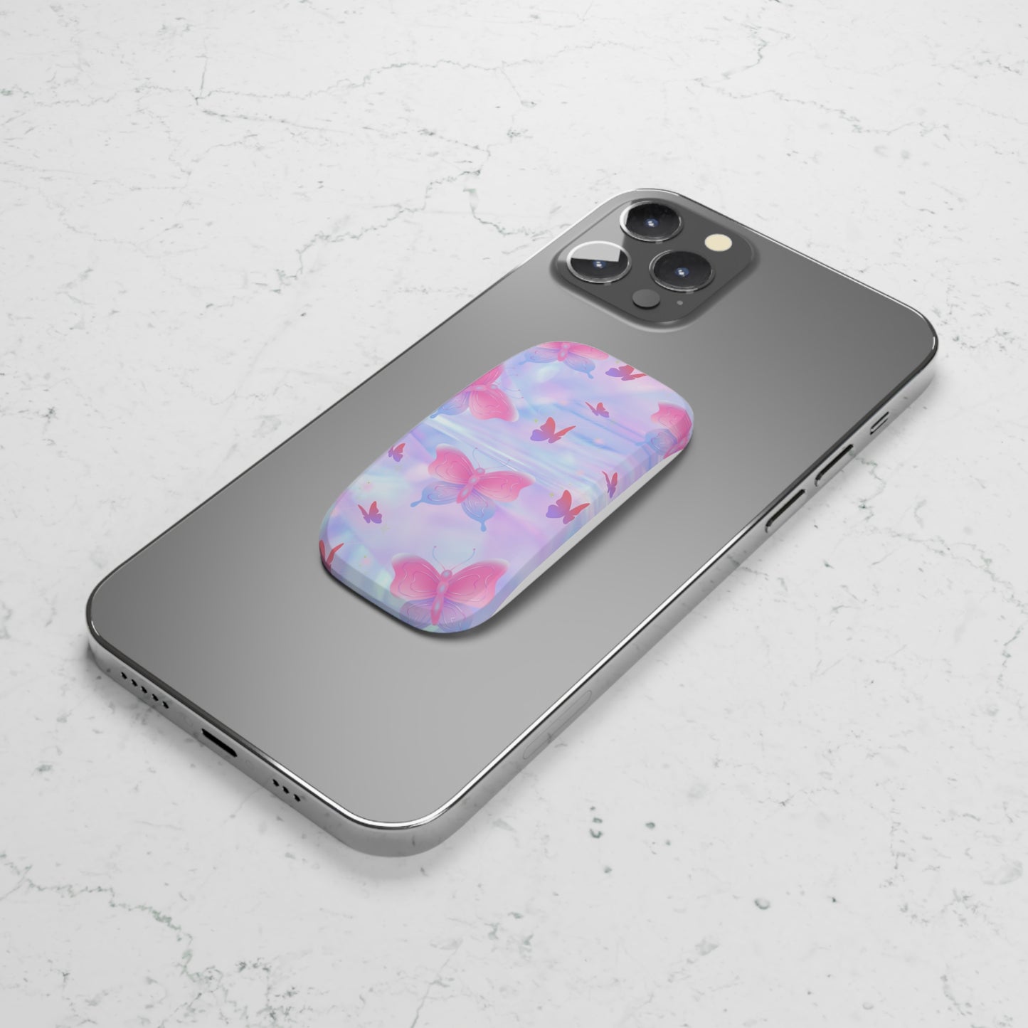 Butterfly Phone Grip Stand, Aesthetic Phone Accessory for Teens, Spring Gift, Cute Phone Holder, Floral Grip