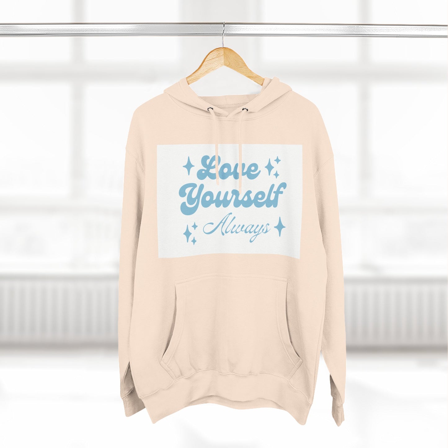 Love Yourself Fleece Hoodie | Cozy Self-Care Sweatshirt | Inspirational Apparel | Motivational Gift | Positive Vibes Hoodie