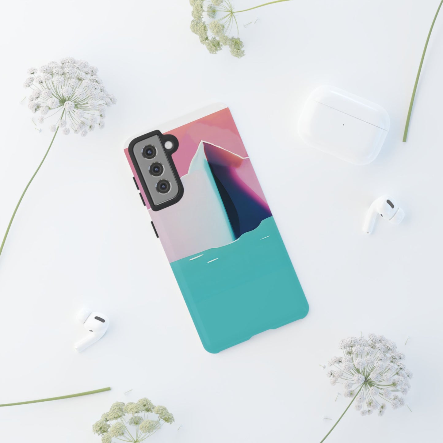 Trendy Phone Case - Abstract Iceberg Design, Phone Cover, Gift for Her, Unique Tech Accessory, Cool Aesthetic
