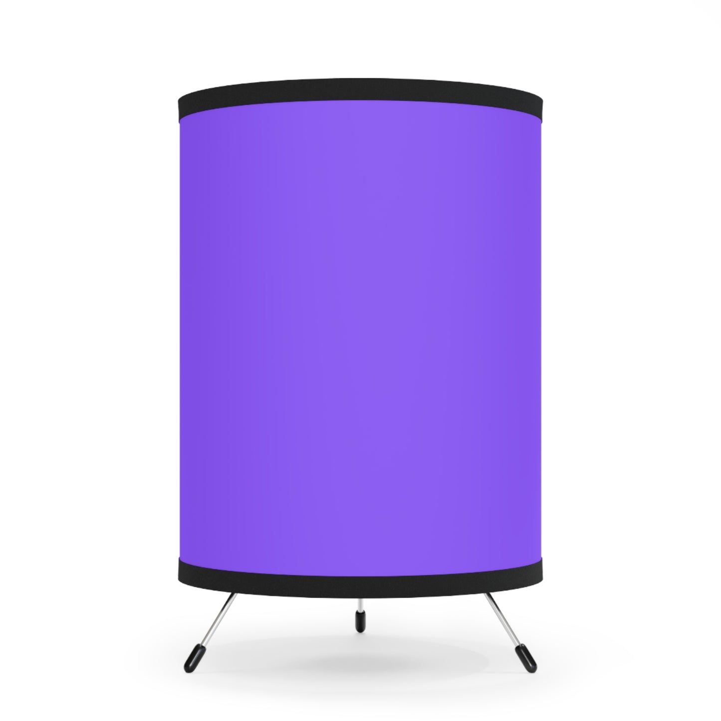 Purple Tripod Lamp with High-Res Printed Shade, Modern Decor, Cozy Lighting, Home Office Style, Unique Gift