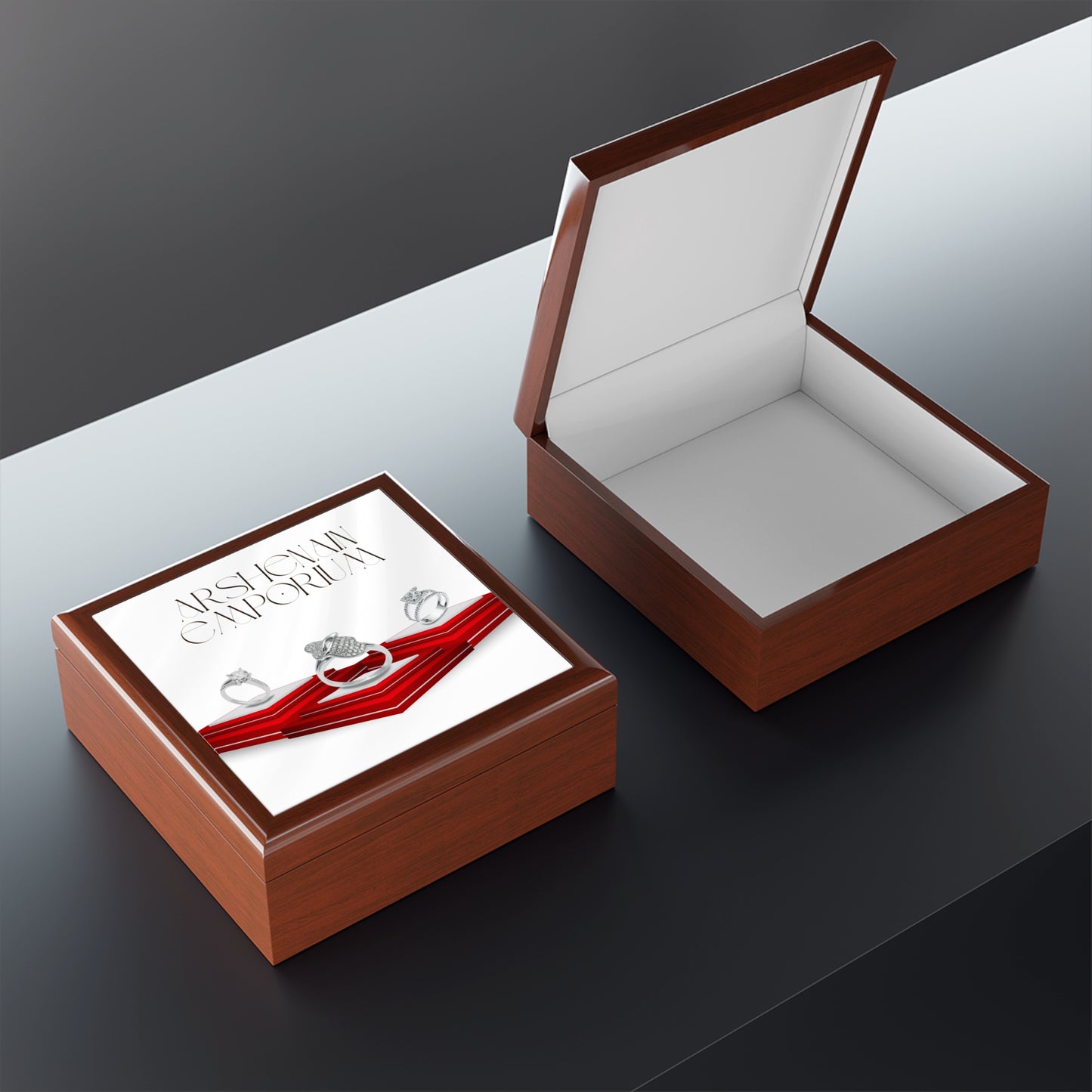 Chic Jewelry Box, Personalized Keepsake Organizer, Elegant Ring Storage, Gift for Her, Wedding or Birthday