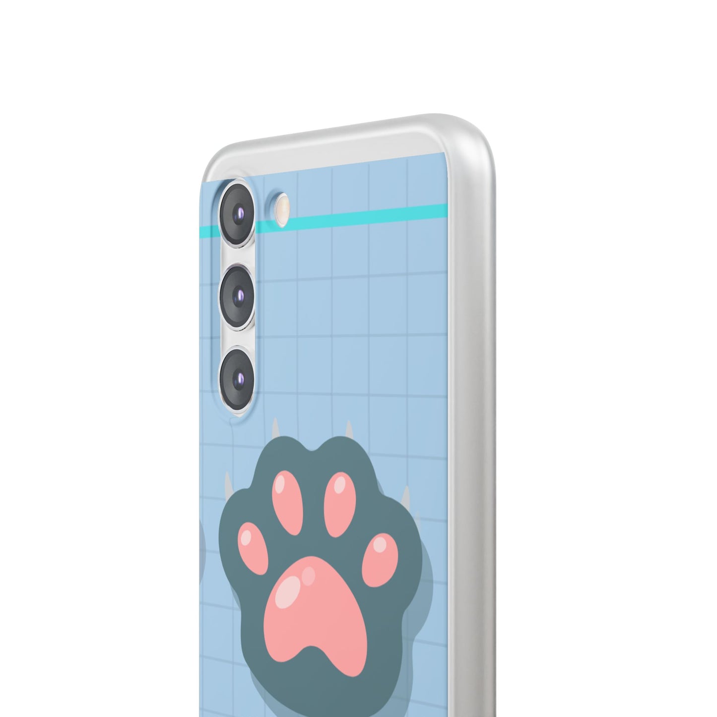 Paw Print Phone Case, Cute Pet Lover Flexi Cases, Dog Cat Accessory, Gift for Animal Lovers, Durable and Stylish Gadget Cover