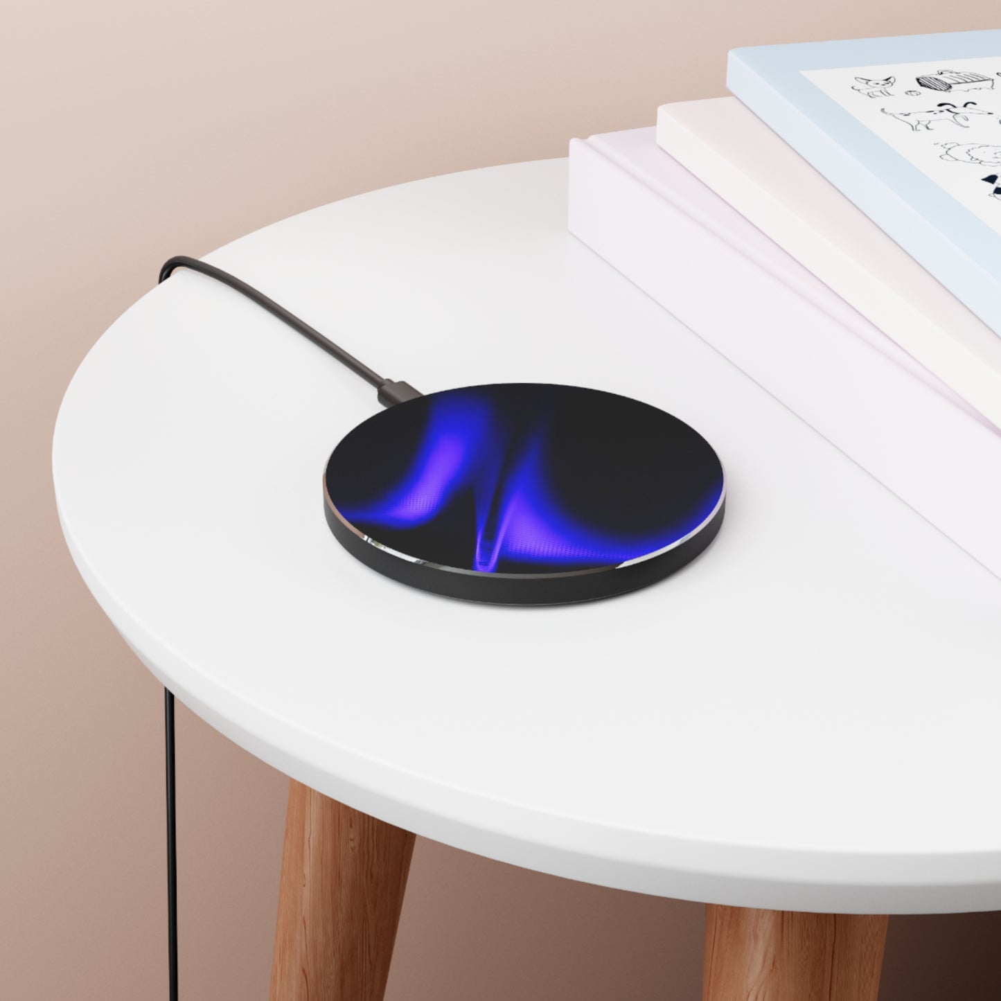 Futuristic Wireless Charger, Fast Charger, Modern Tech Gift, Phone Charging Pad, Desk Accessory, Tech Lover Essential