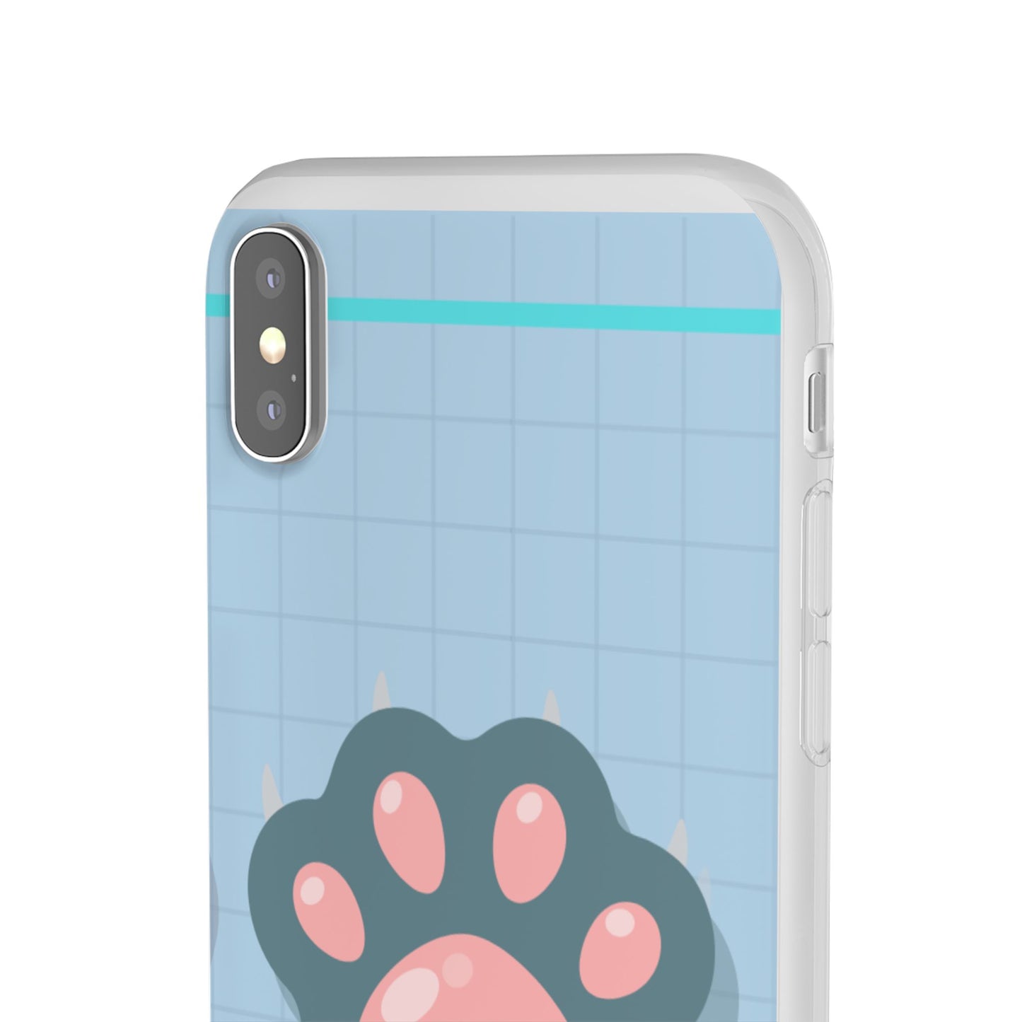 Paw Print Phone Case, Cute Pet Lover Flexi Cases, Dog Cat Accessory, Gift for Animal Lovers, Durable and Stylish Gadget Cover