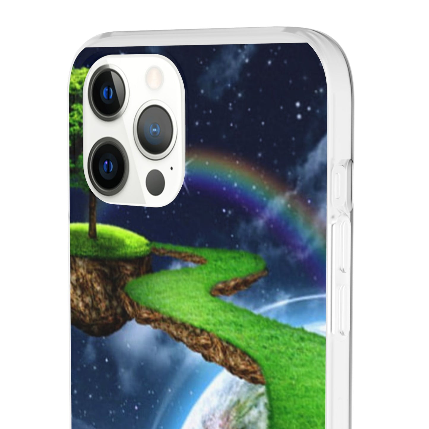 Dreamy Landscape Phone Case, Eco-Friendly Cell Phone Cover, Nature Inspired Gift, Aesthetic Mobile Case, Vibrant Rainbow Design