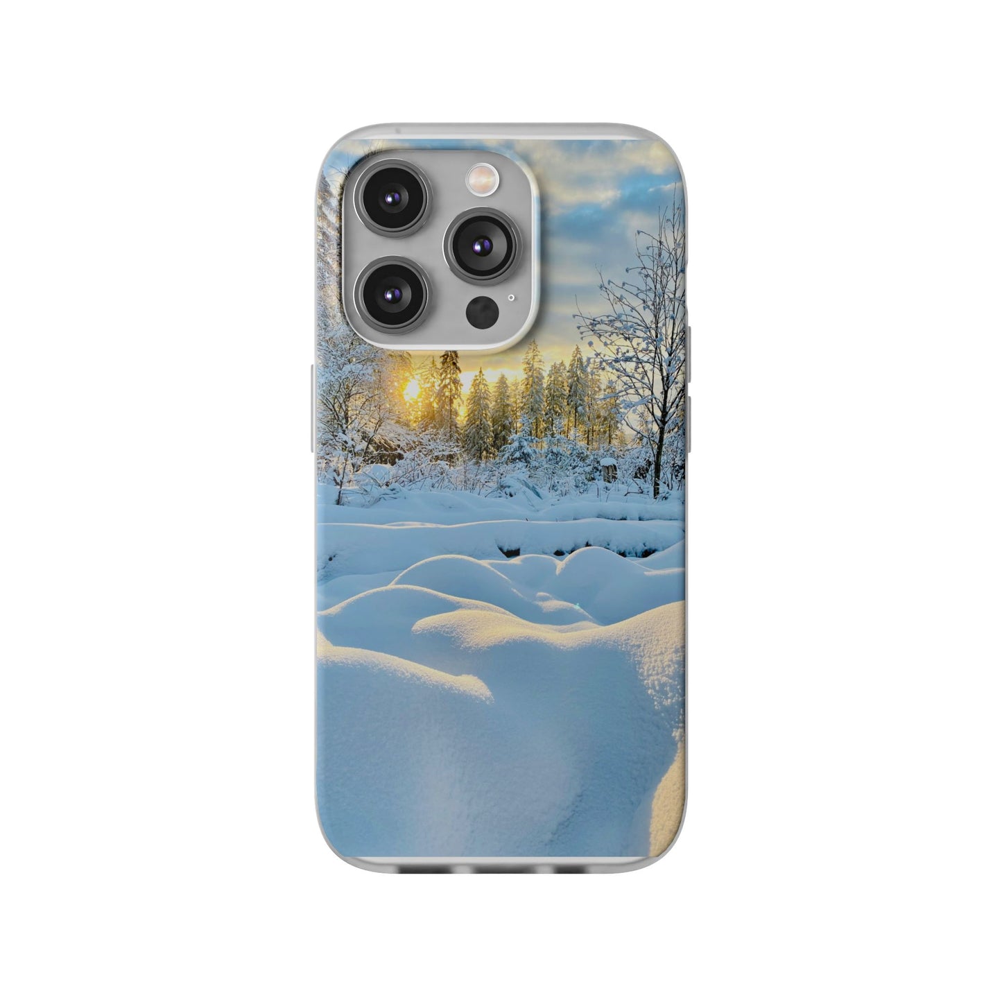 Winter Landscape Flexi Cases, Nature Phone Cover, Scenic Case, Holiday Gift, Seasonal Accessory, Outdoor Lover's Item